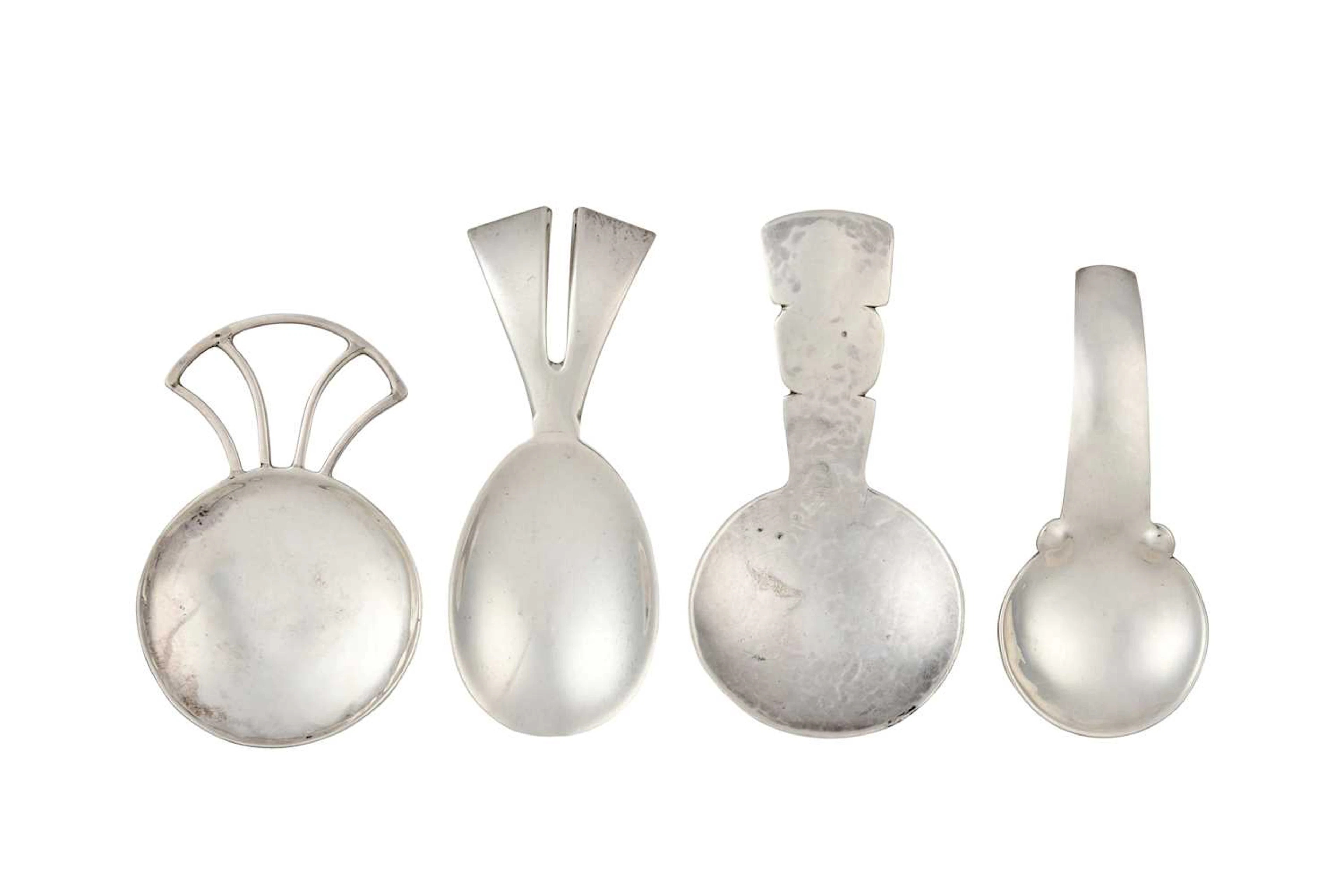 Four George VI, Elizabeth II or Channel Islands Silver Caddy-Spoons