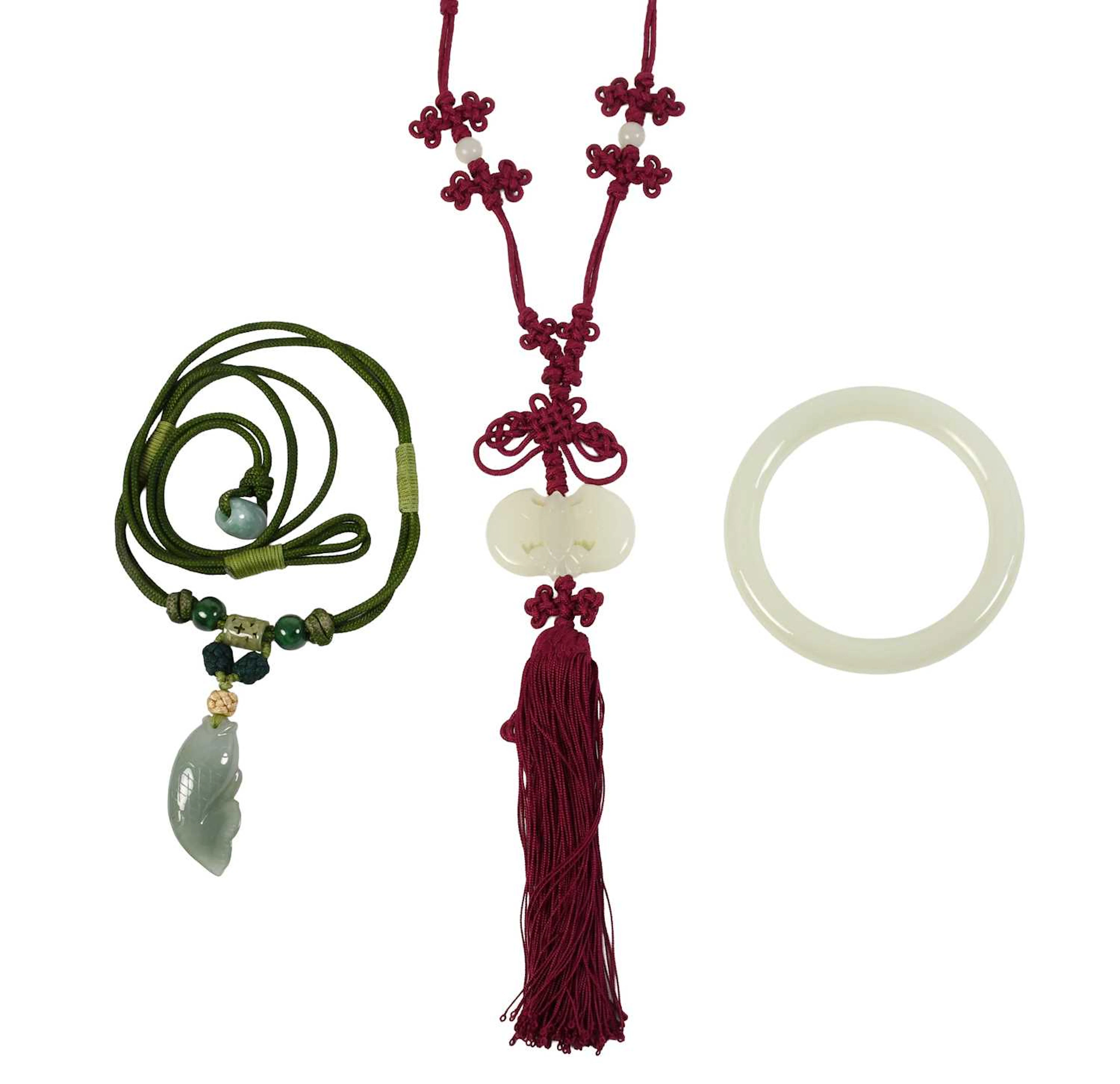 A Jade Pendant, Another Jade Pendant, A Jade Bangle