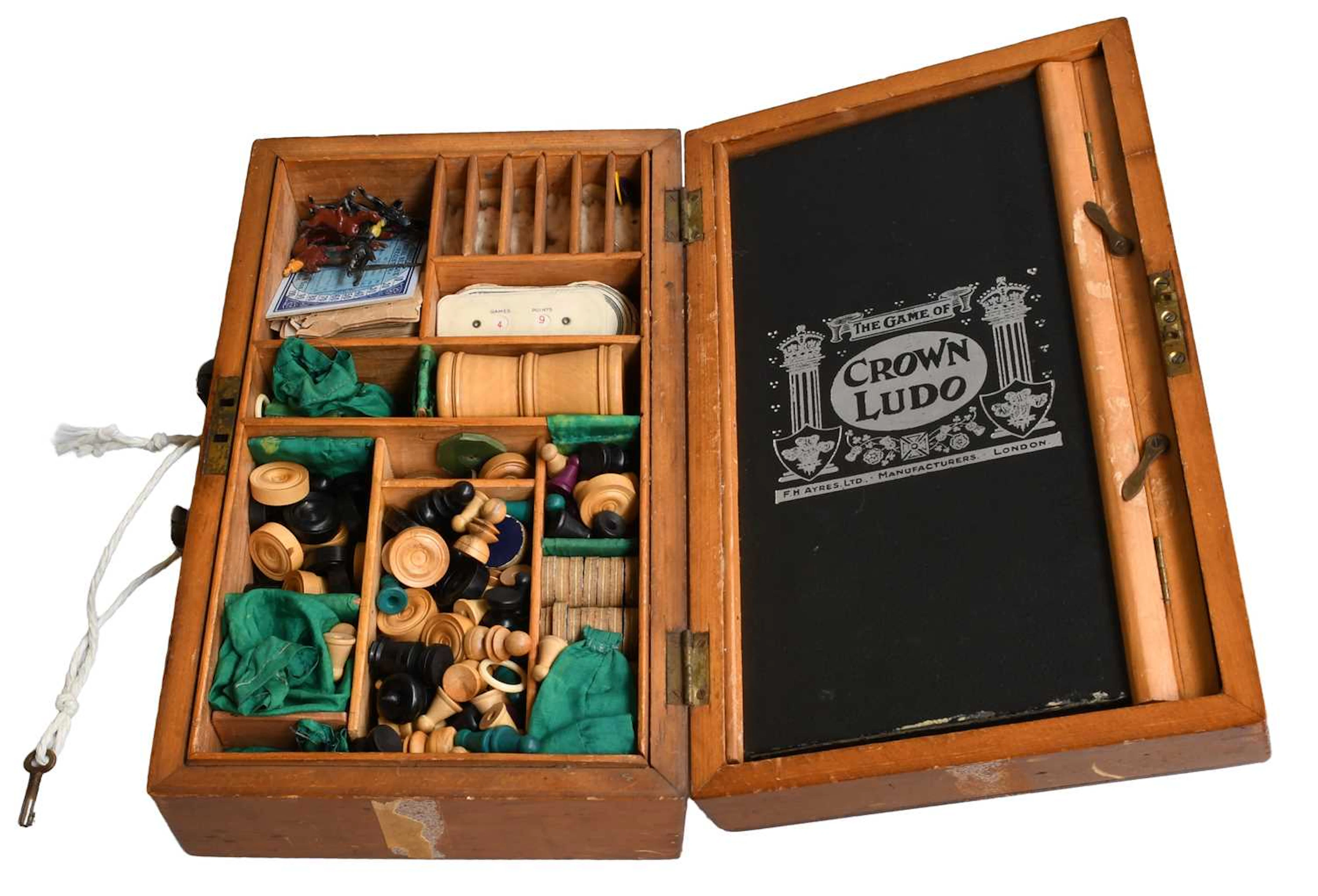A Pine Cased Games Compendium, early 20th century