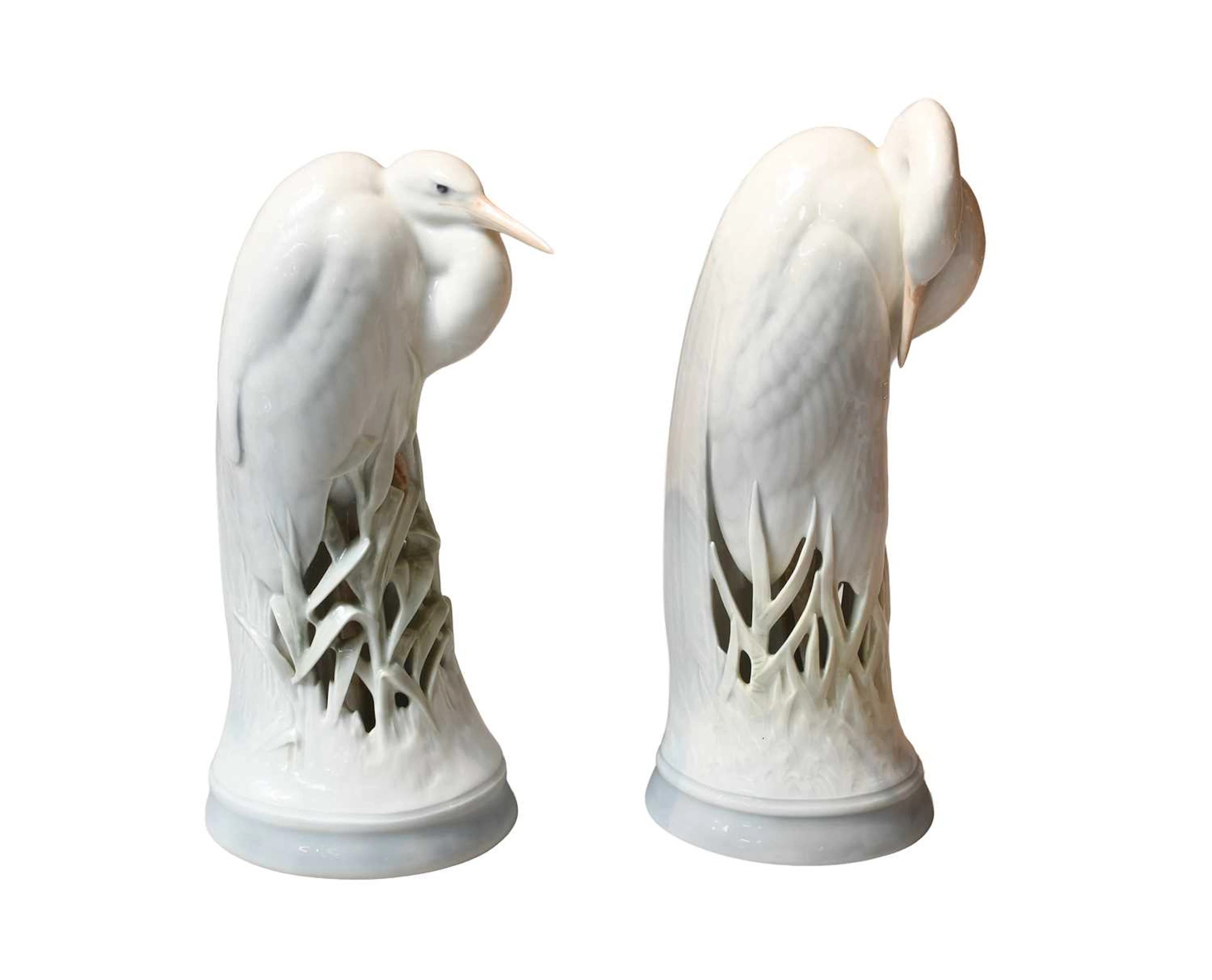 Two Royal Copenhagen Herons