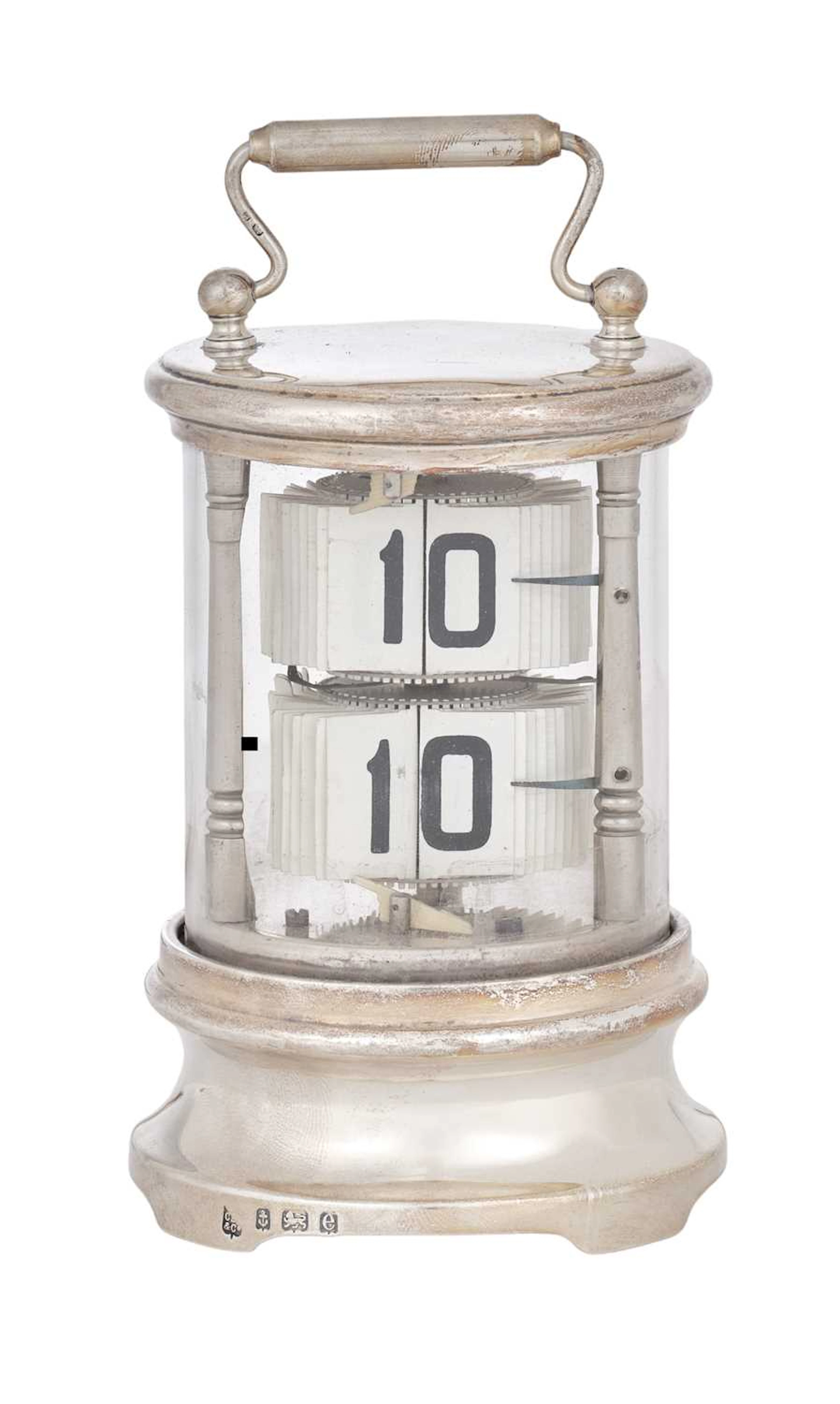 An Edward VII Silver-Mounted Timepiece by Charles S. Green and Co