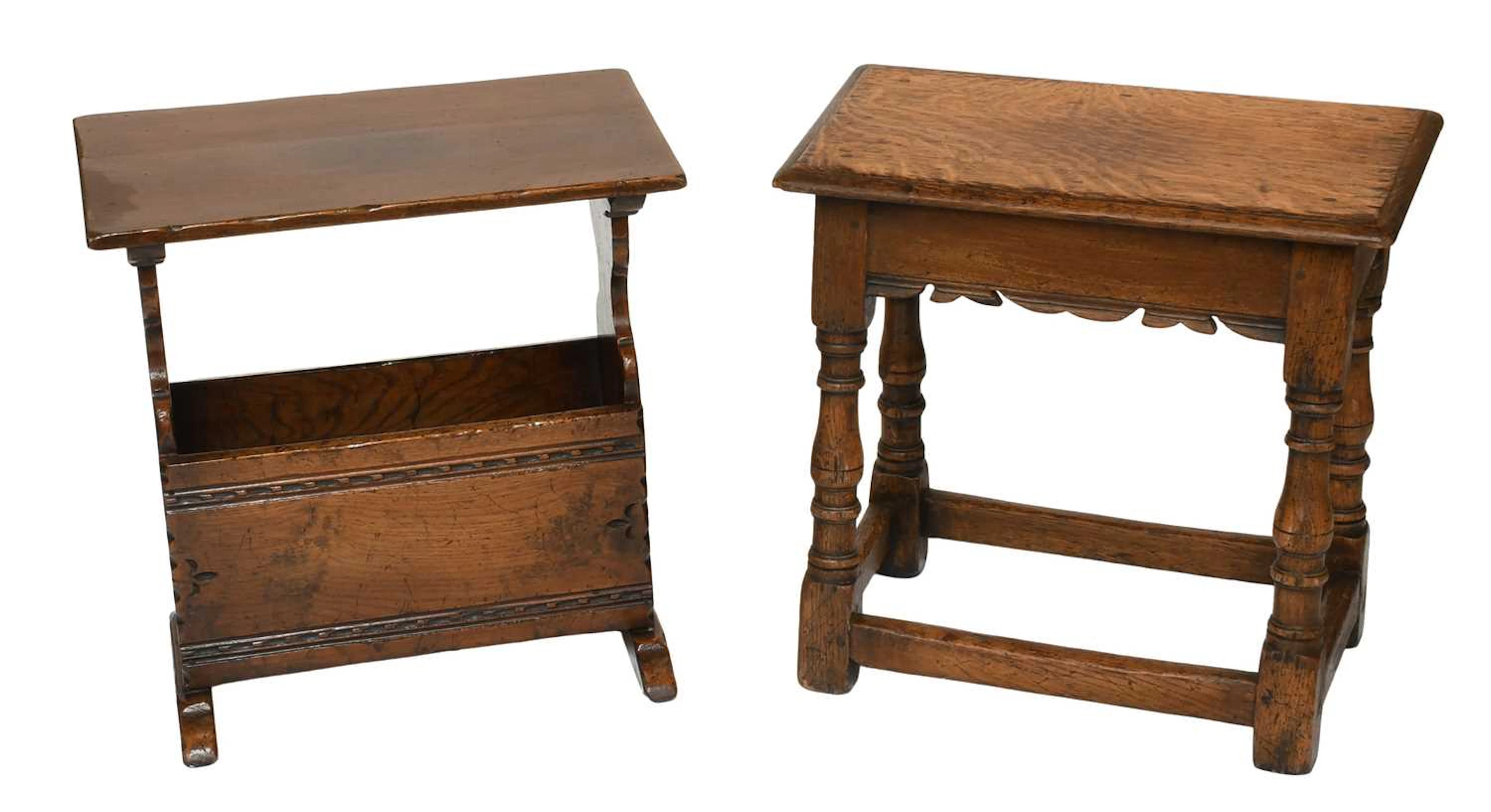 A 17th Century Style Joint Oak Stool, 20th Century
