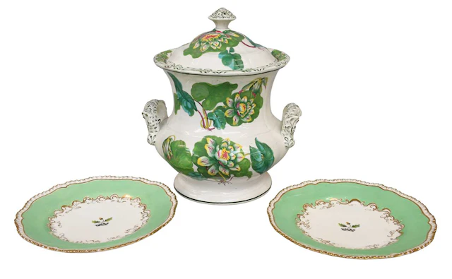 A Staffordshire Earthenware Water Pail and Cover, mid 19th century