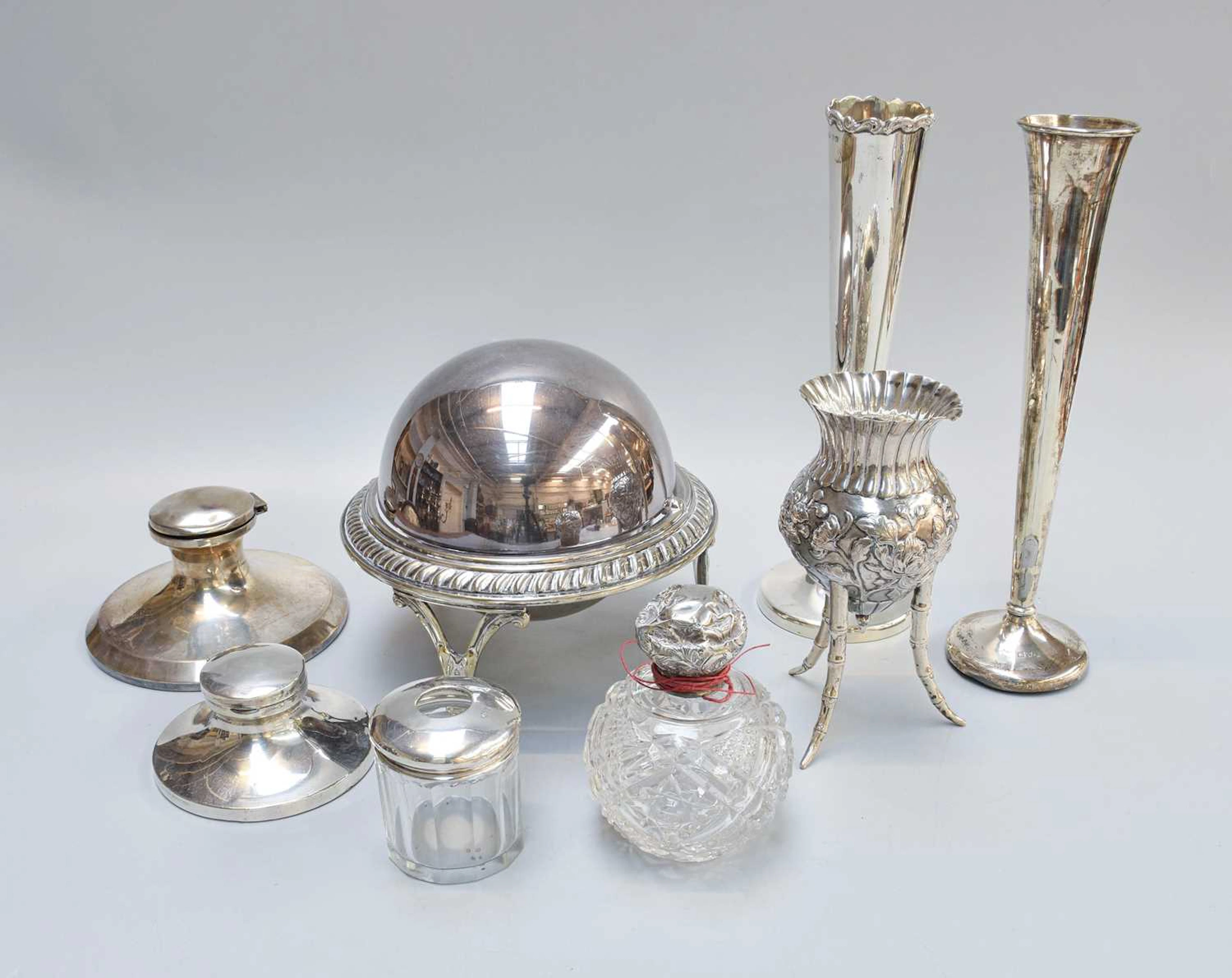 A Collection of Assorted Silver and Silver-Plate