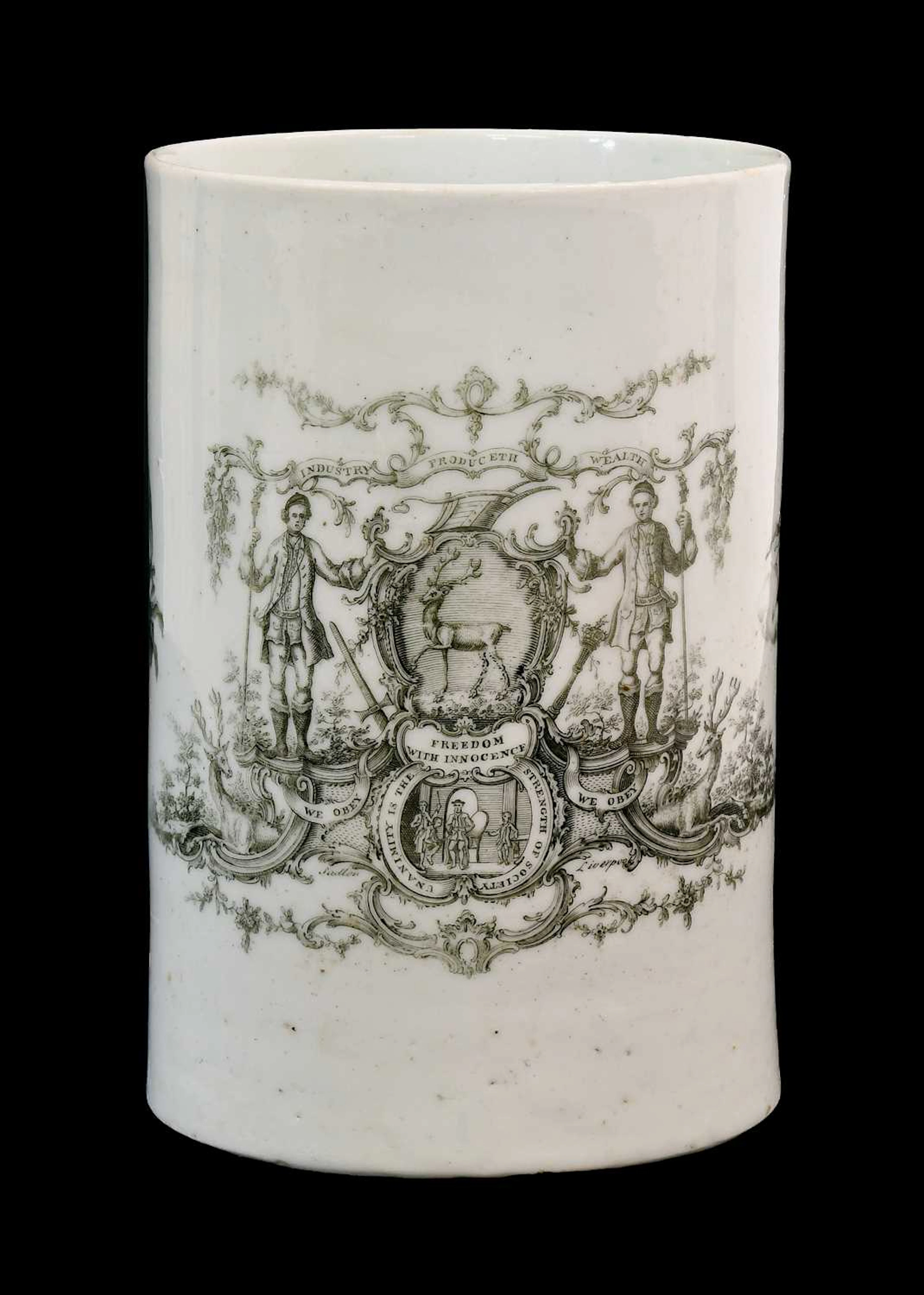 A Longton Hall Porcelain Mug, circa 1760