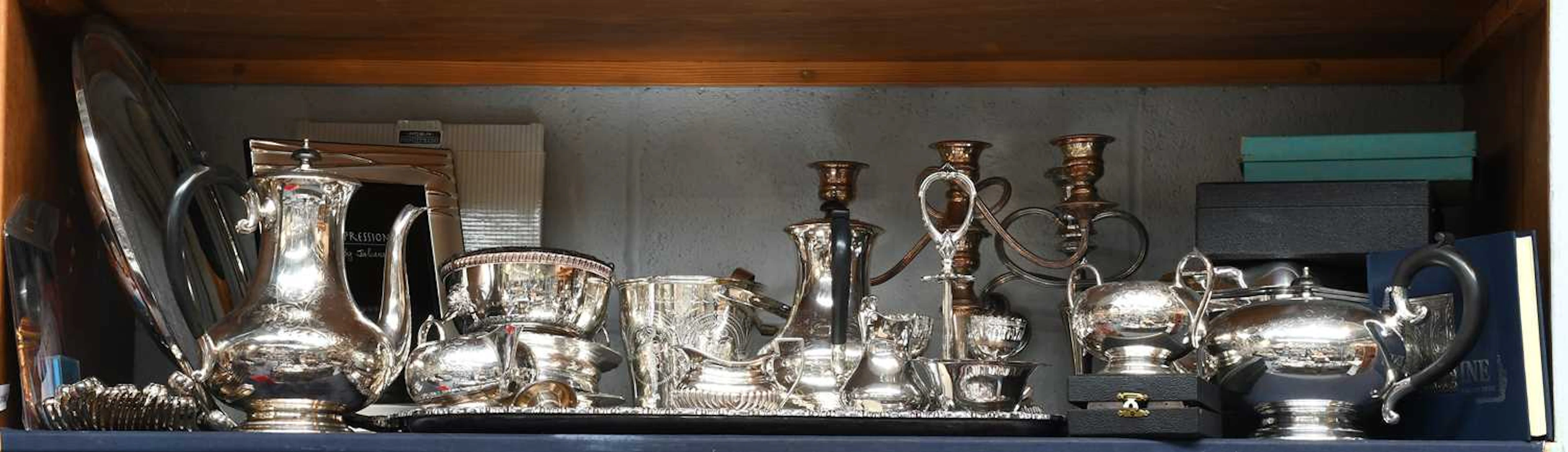 A Collection of Assorted Silver Plate