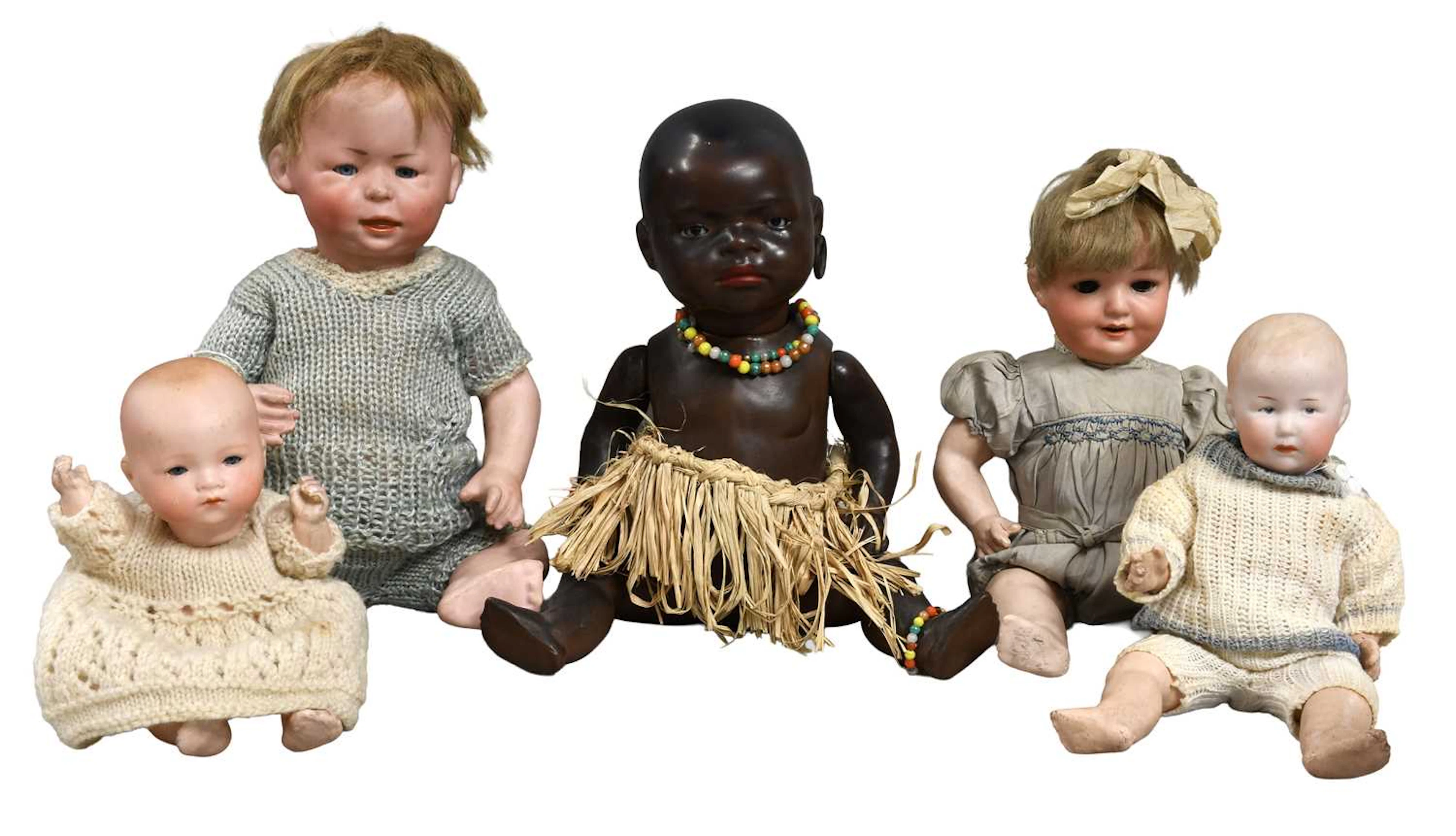 Assorted Small Bisque Dolls