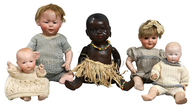 Assorted Small Bisque Dolls