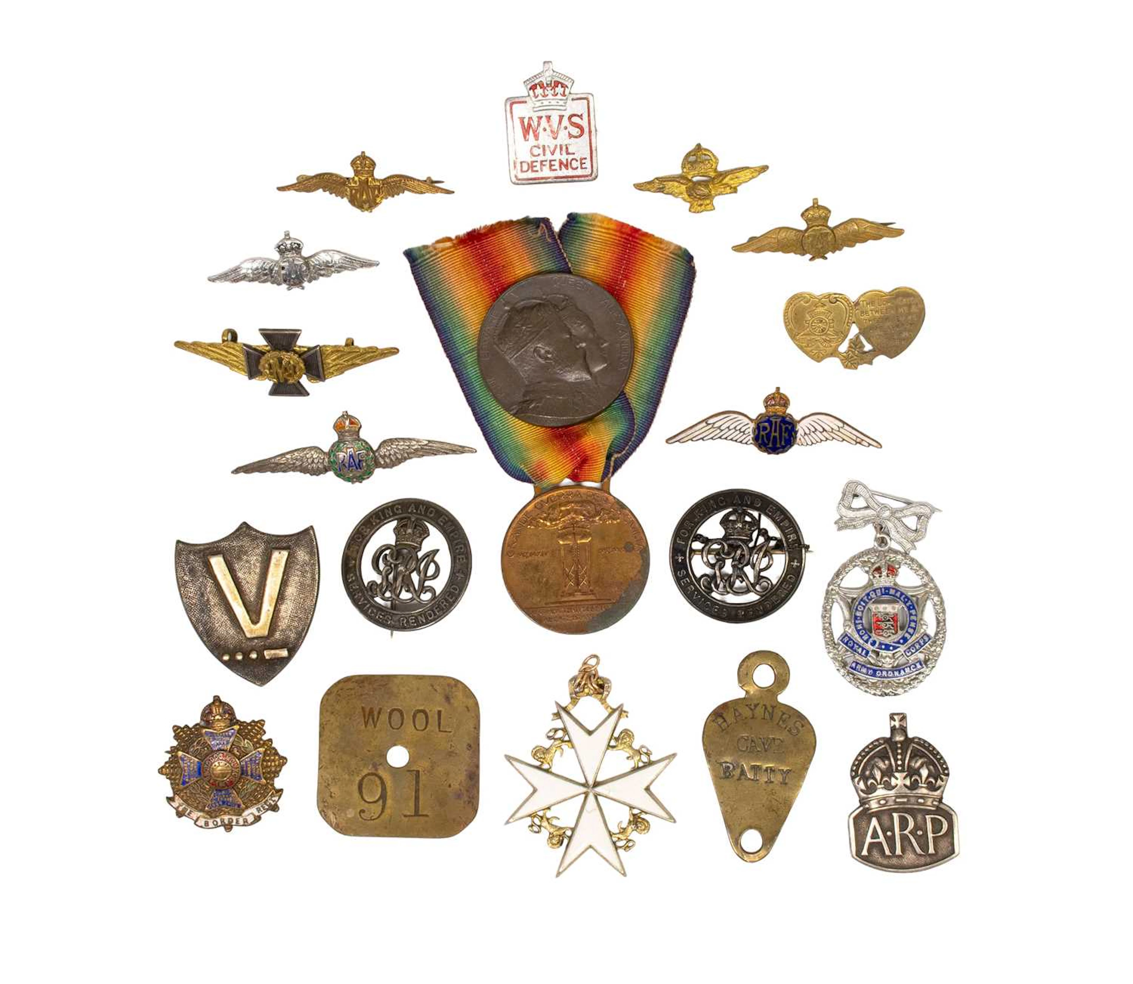 Twenty Various Badges and Medallions