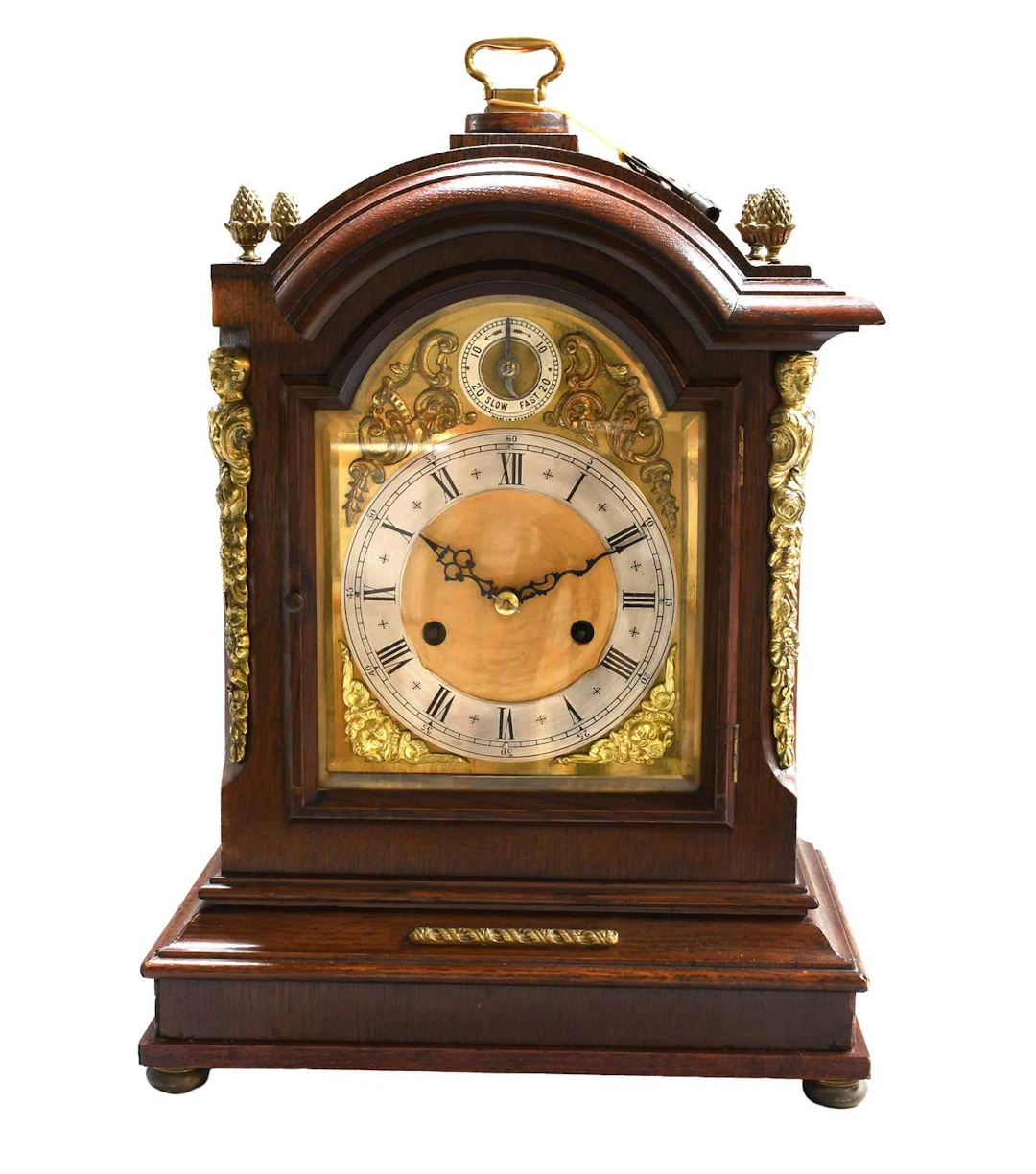 A German Oak Cased Striking Table Clock, circa 1910