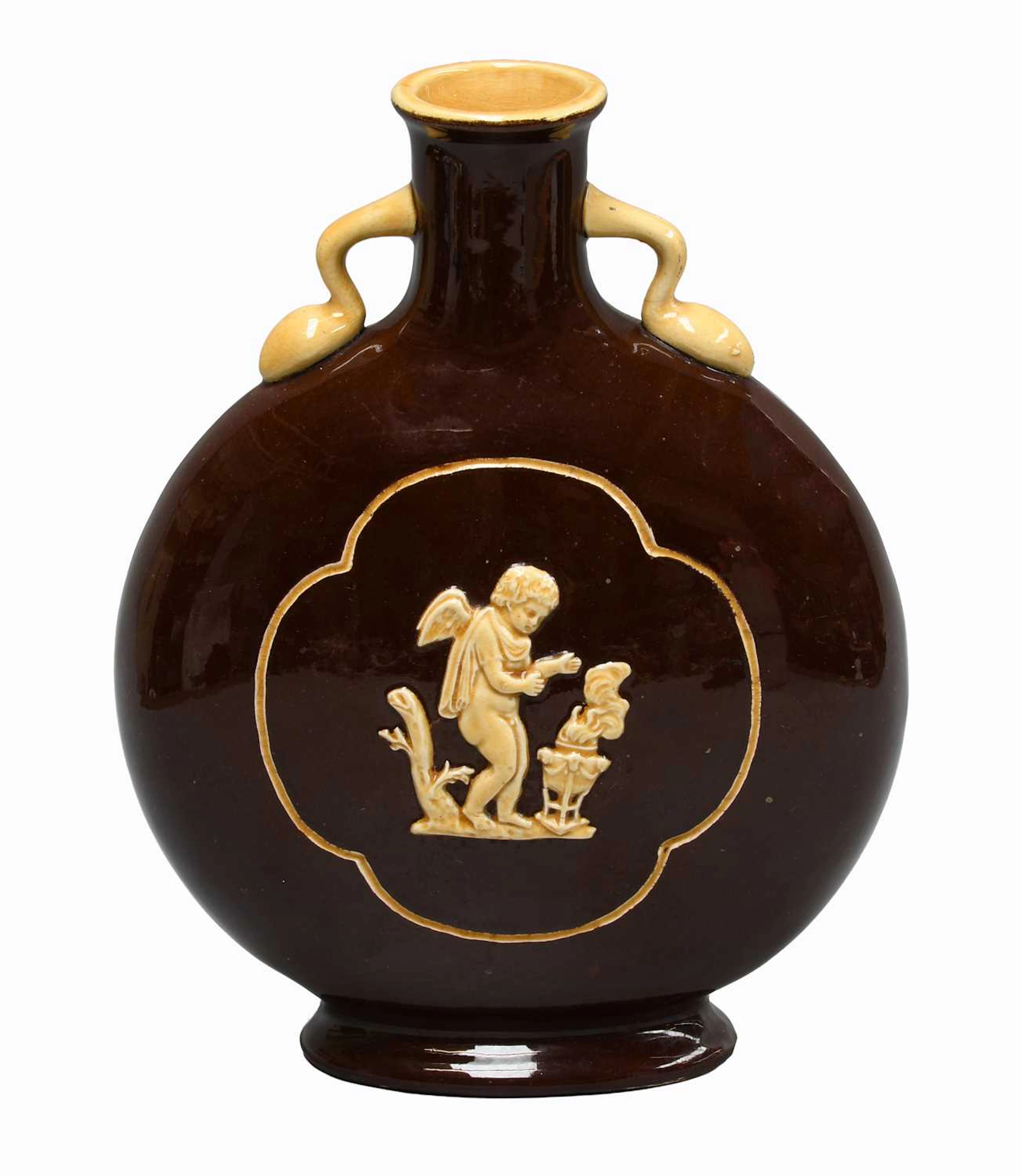 A Slipware Pottery Moon Flask, 19th century