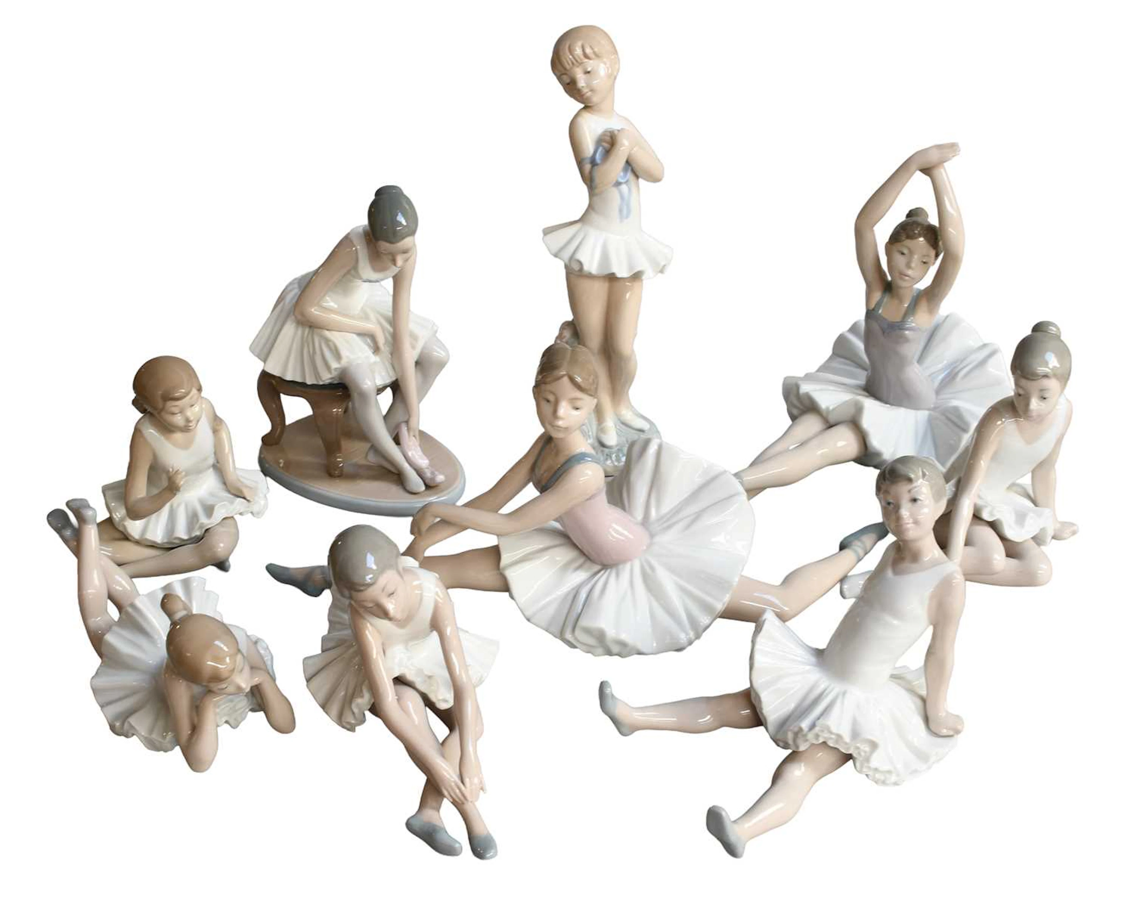 Nine Nao Porcelain Figures of Ballerinas