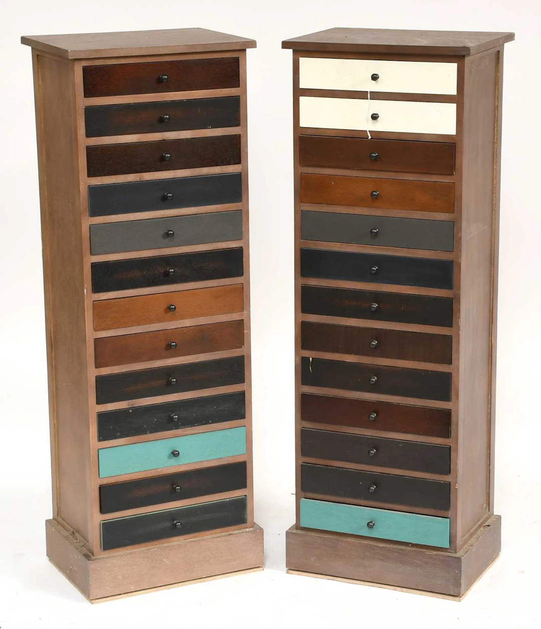 Pair of Modern Thirteen Drawer Chests
