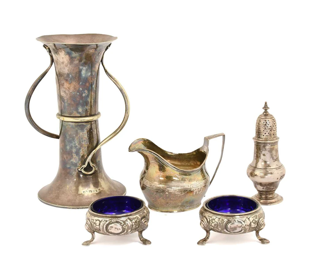 A Collection of Assorted Silver, Together With