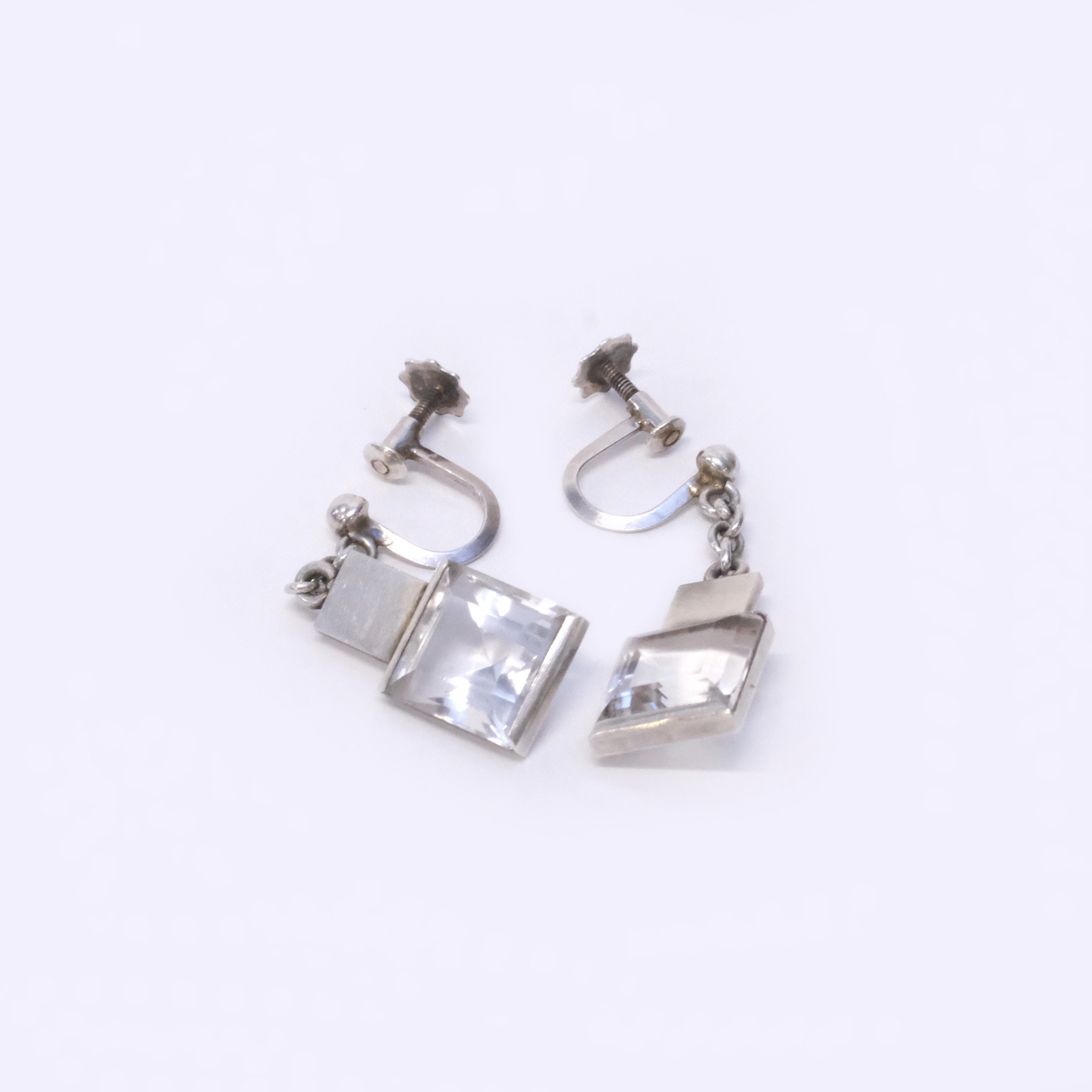 ÖRHÄNGEN, ETT PAR, STERLINGSILVER MED BERGKRISTALL.