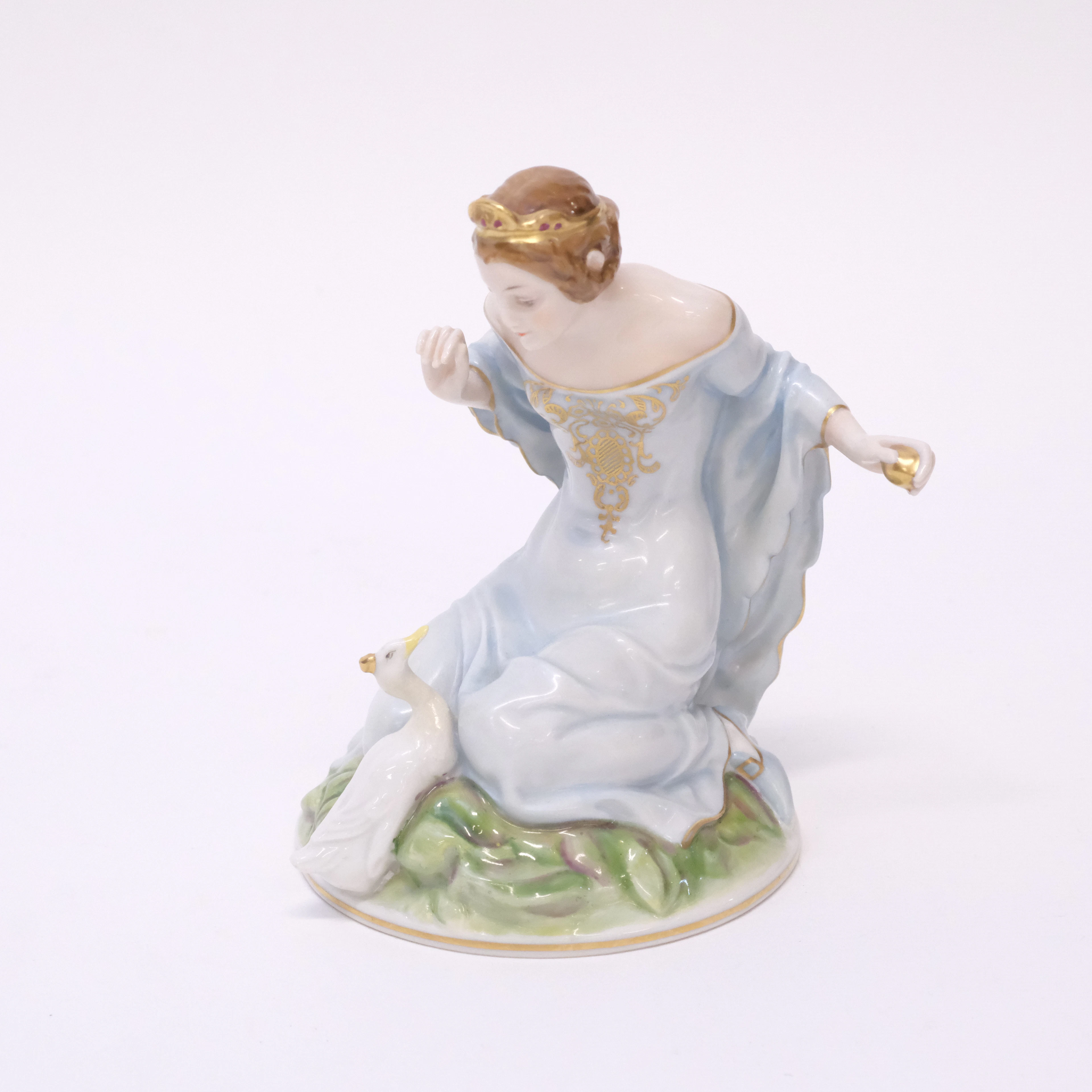 FERDINAND LIEBERMAN. FIGURIN, PRINSESSA MED GÅS OCH GULDÄGG, ROSENTHAL.