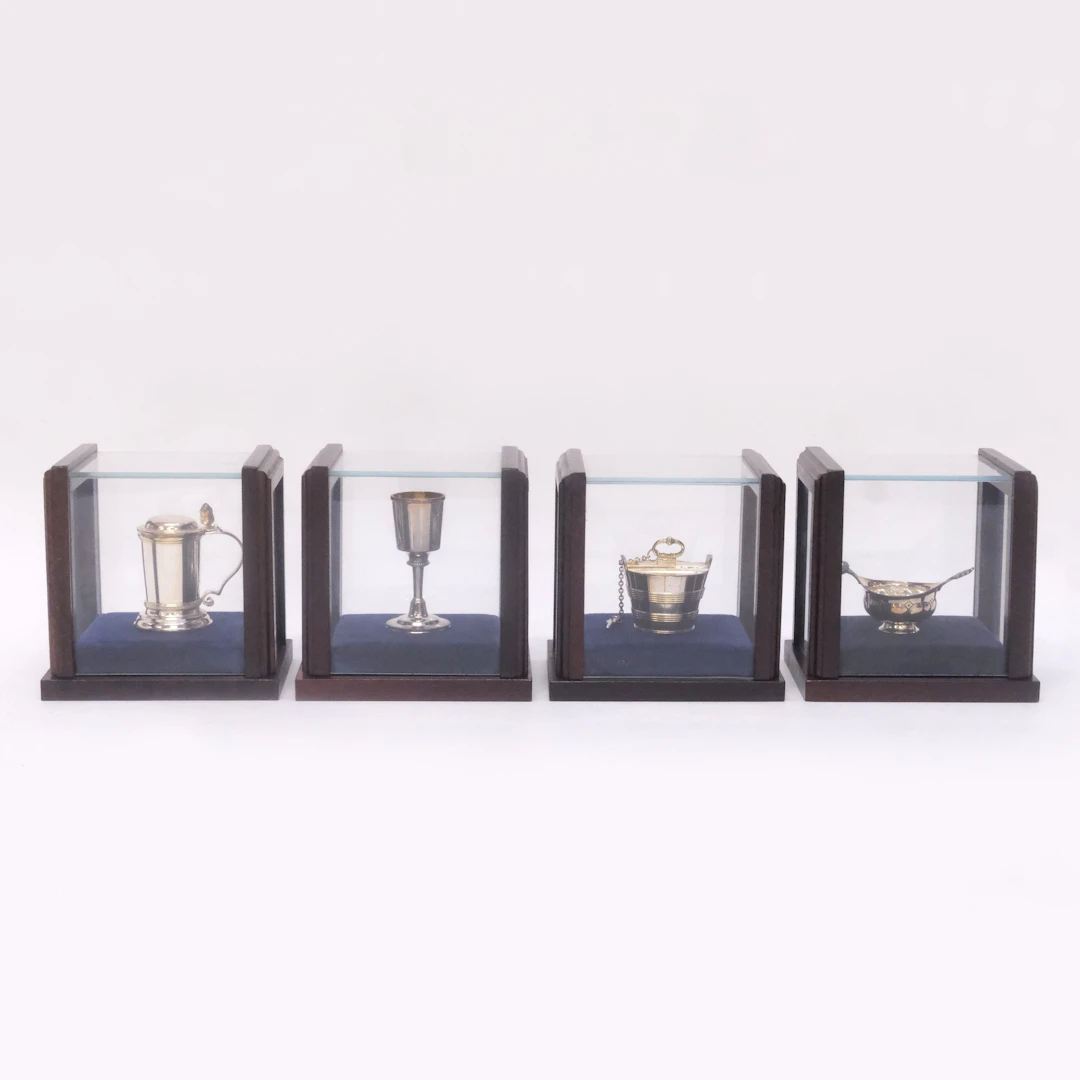 MINIATYRER, DEN SVENSKA SILVERSKATTEN, SILVER, FYRA STYCKEN.