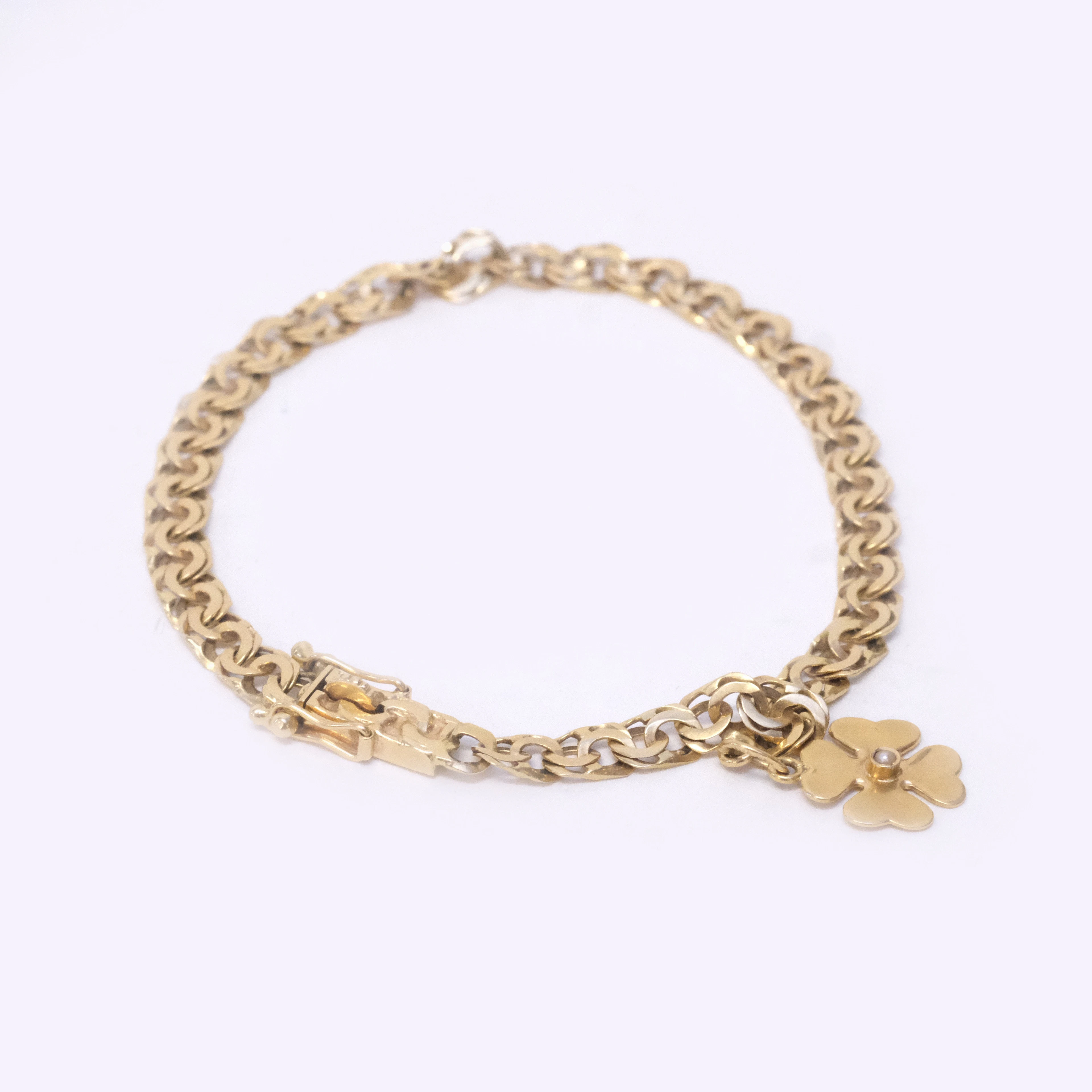 ARMBAND, BISMARCKLÄNK MED BERLOCK, 18K GULD.