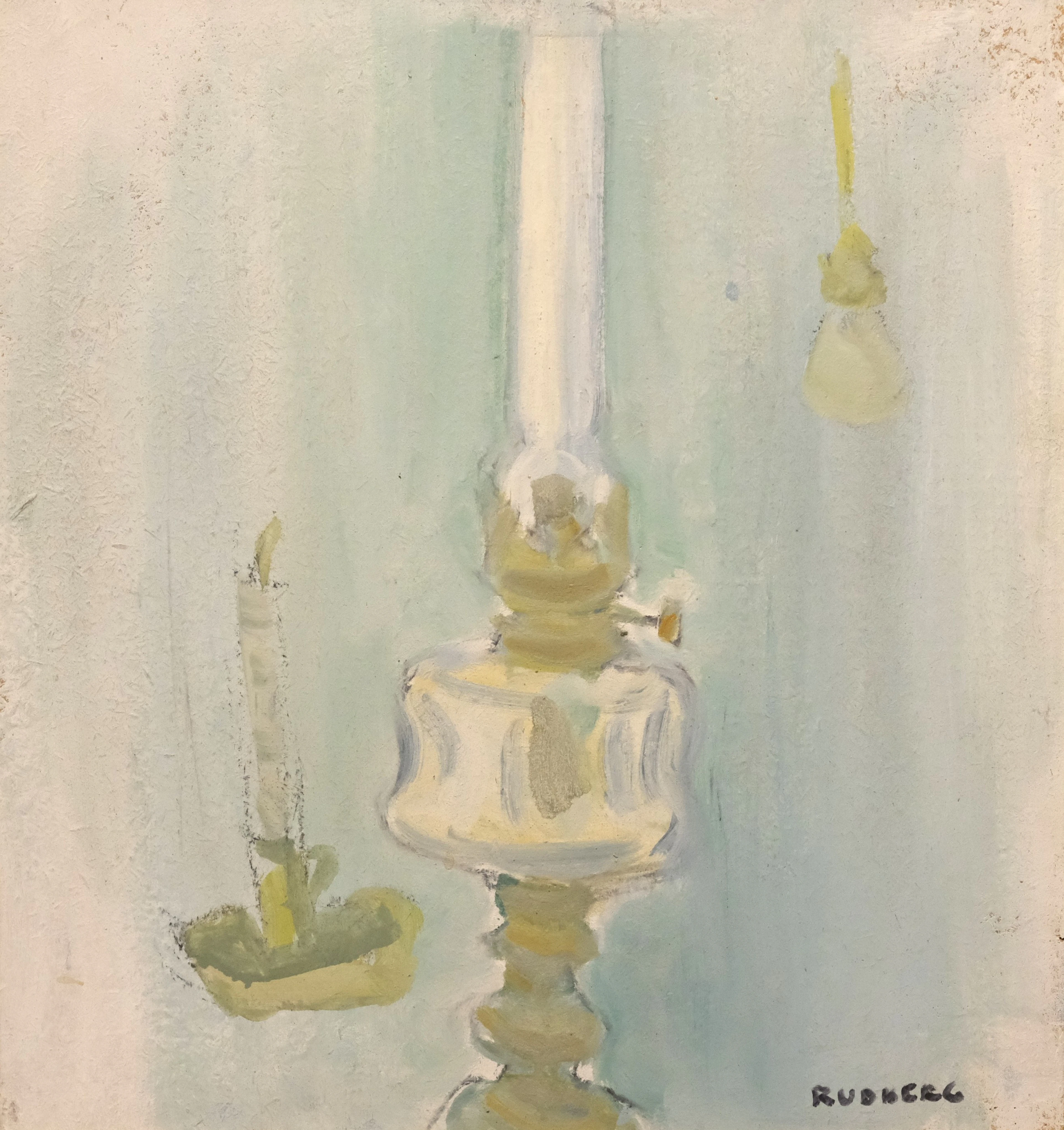 GUSTAV RUDBERG. OLJA PÅ TRÄSKIVA. STILLEBEN.