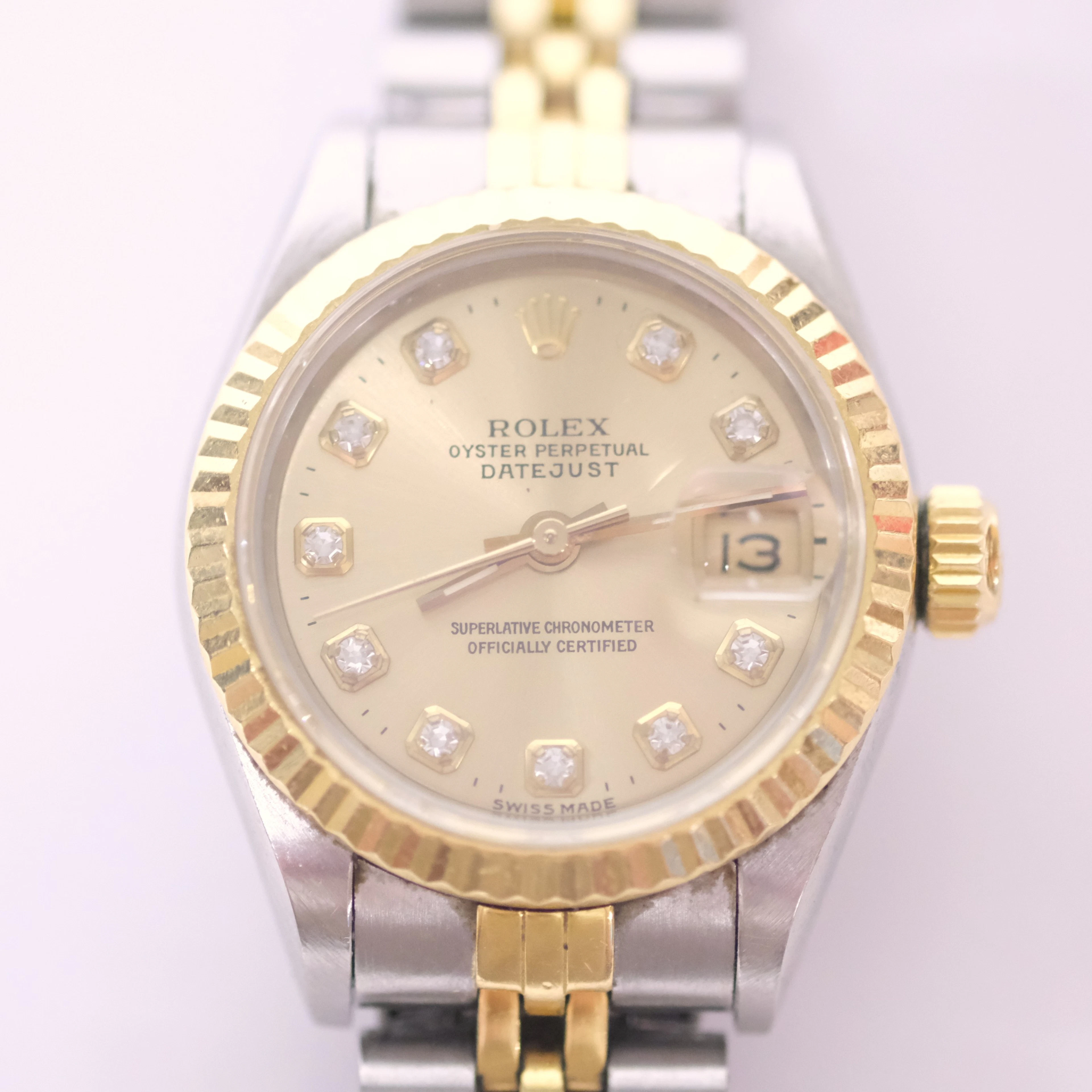 DAMARMBANDSUR, ROLEX, OYSTER PERPETUAL DATEJUST.