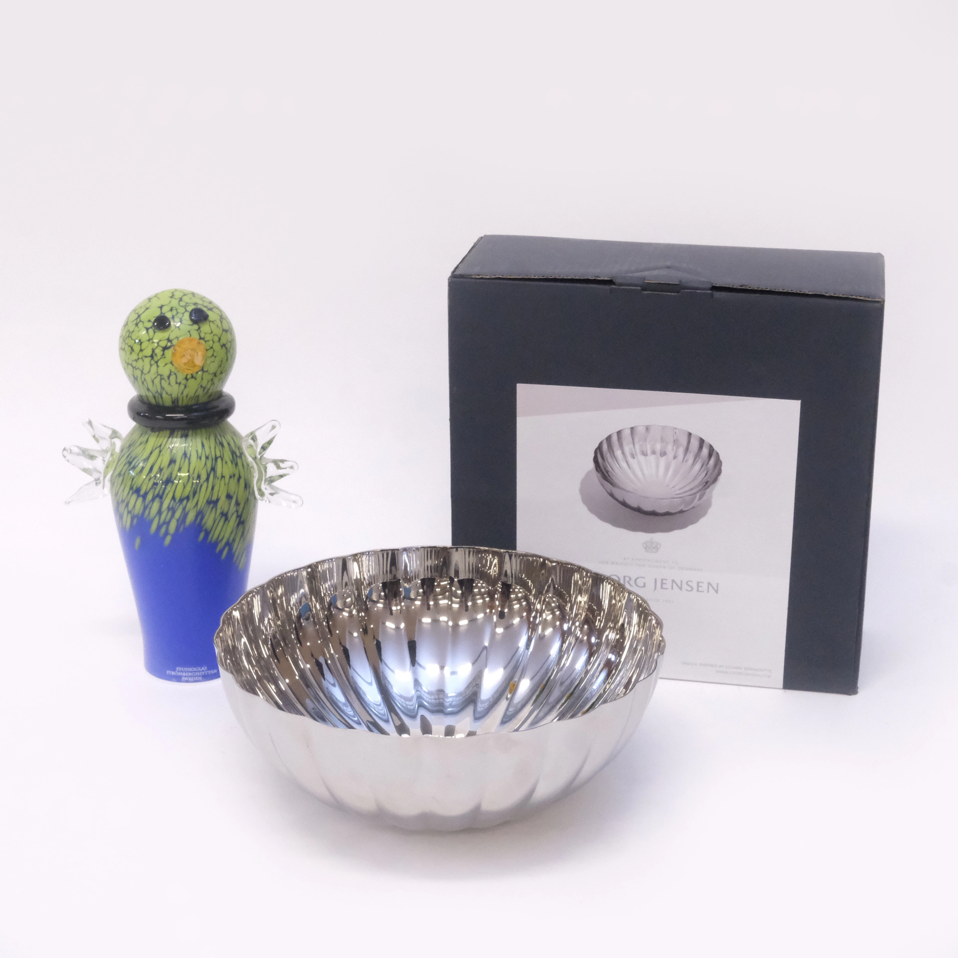 FIGUR, STRÖMBERGSHYTTAN SAMT SKÅL GEORG JENSEN.