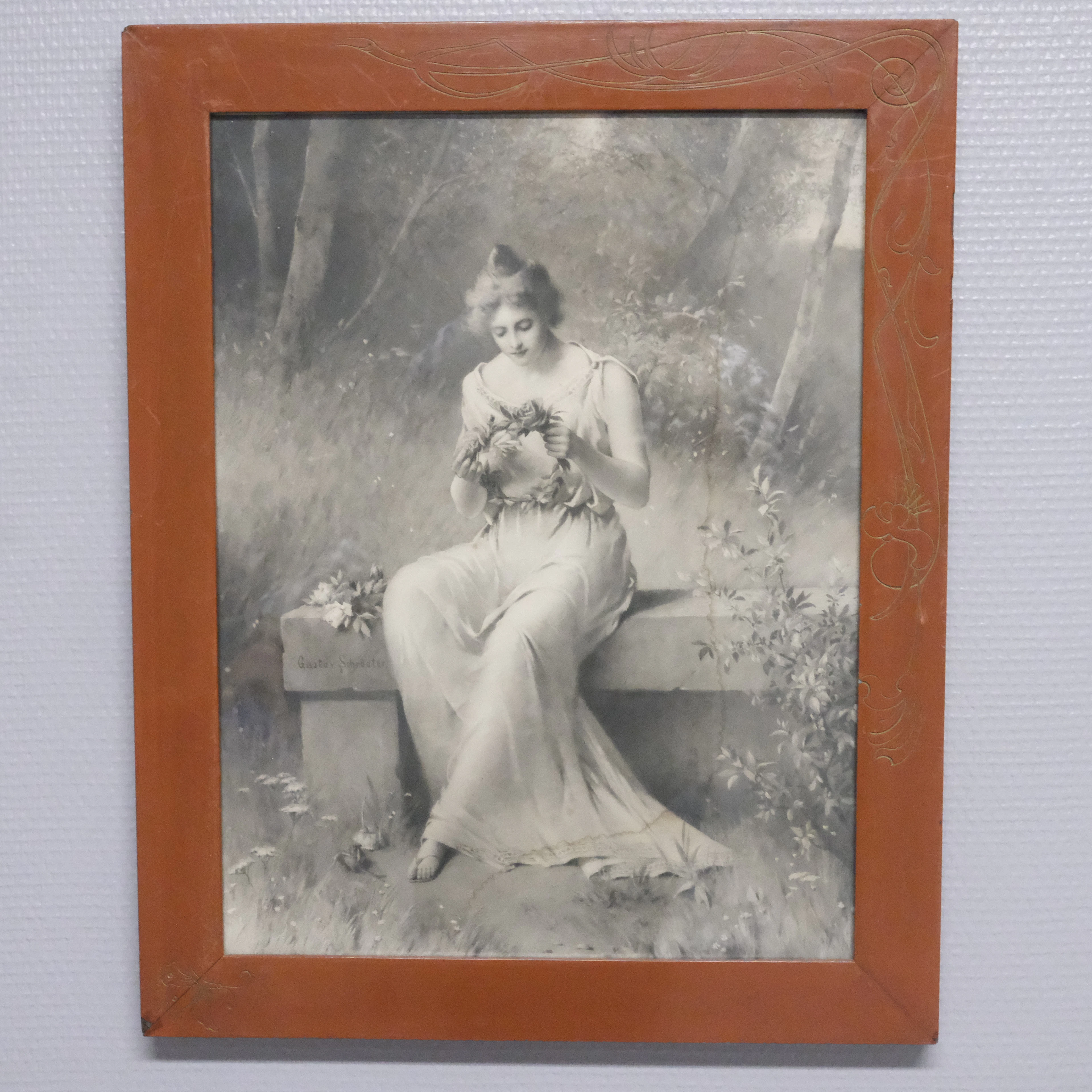 TRYCK, ART NOUVEAU / JUGEND, ROMANTISKT MOTIV.