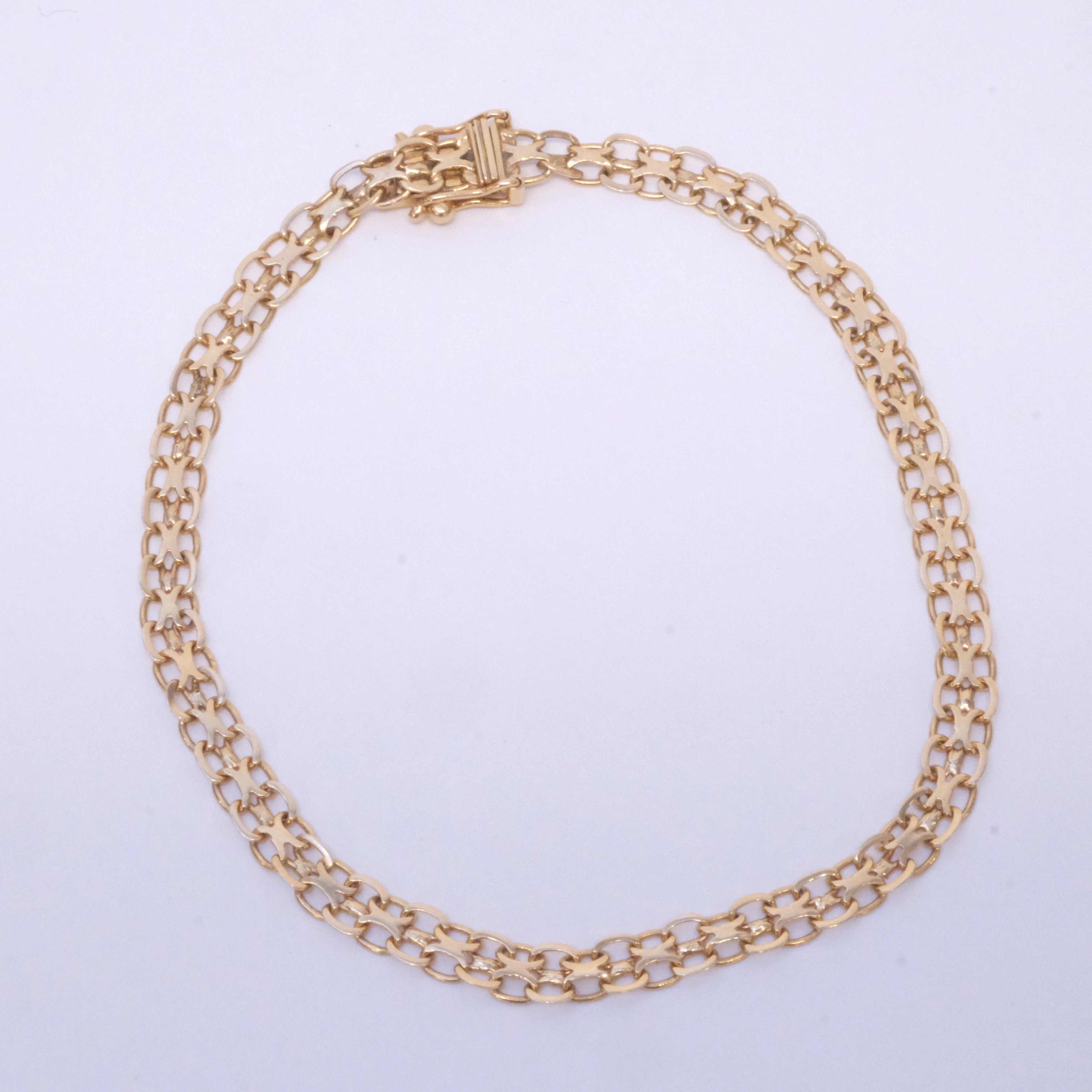 ARMBAND, X-LÄNK, 18K GULD.