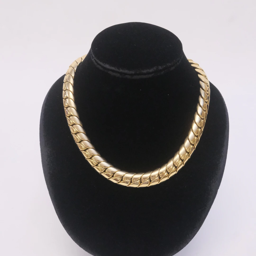 COLLIER, 18K GULD, PANSARLÄNK.