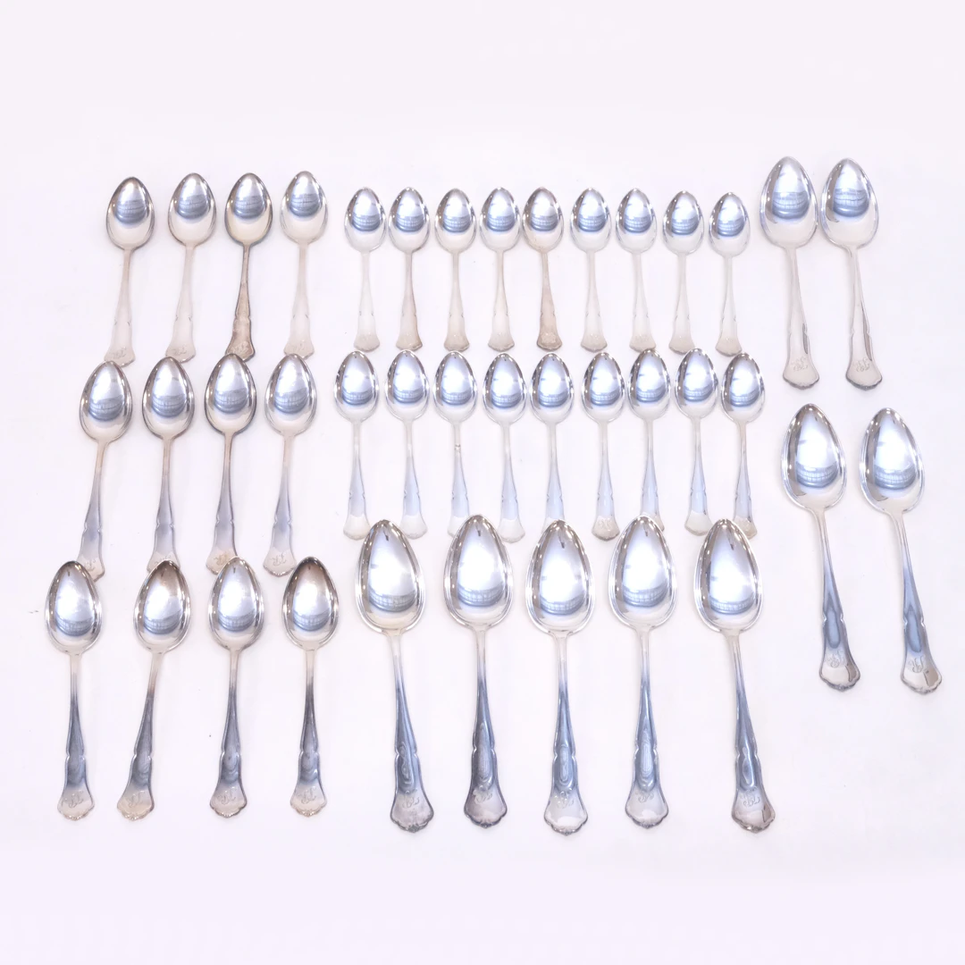 BESTICKSDELAR, "VIKTORIA", SILVER, FINLAND, 39 DELAR.