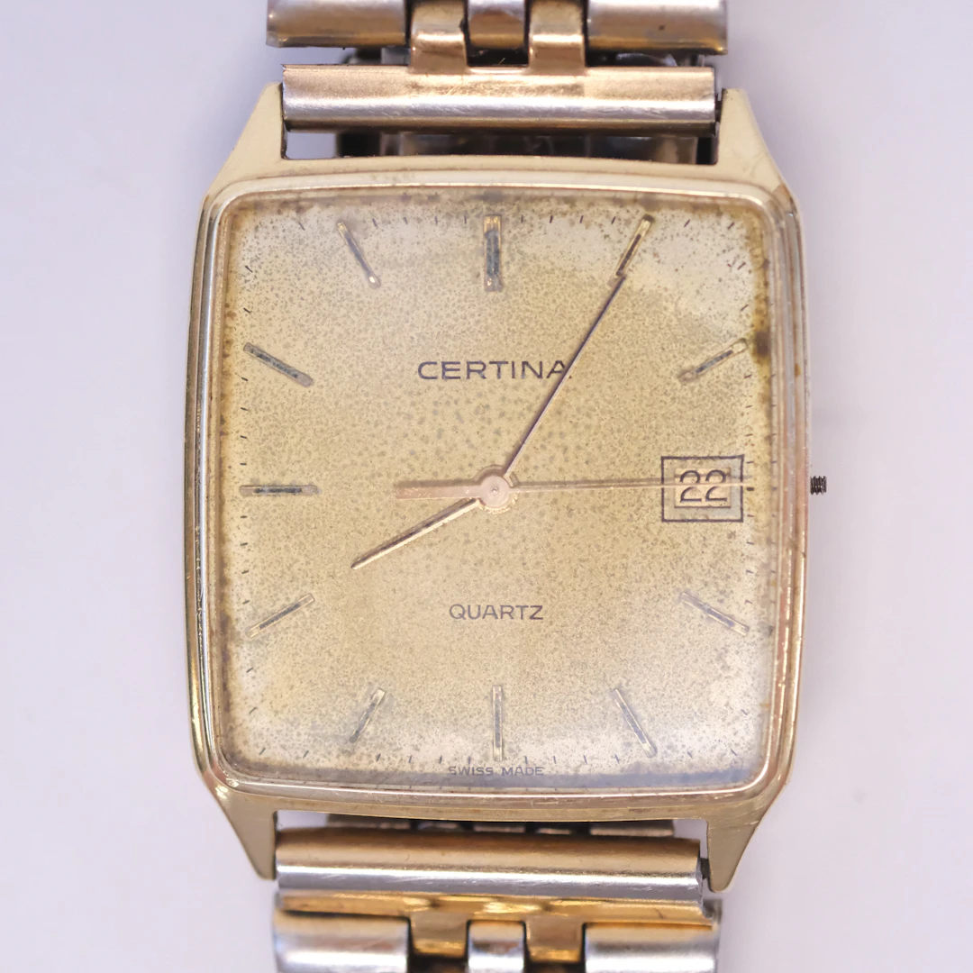 CERTINA. HERRARMBANDSUR. 14K GULD. 1980-TAL.