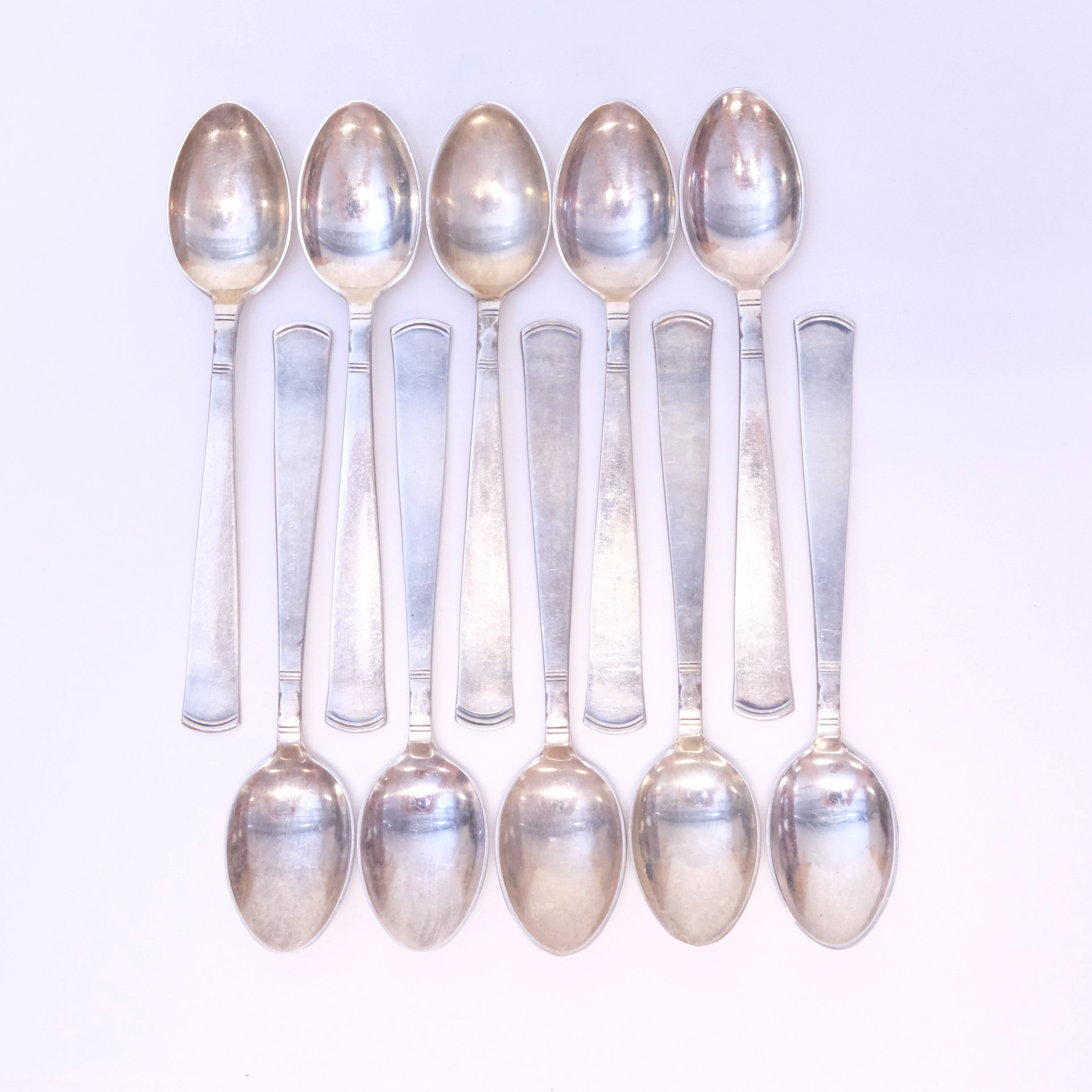 GAB. TIO SKEDAR, SILVER. "ROSENHOLM". 1960/70-TAL.