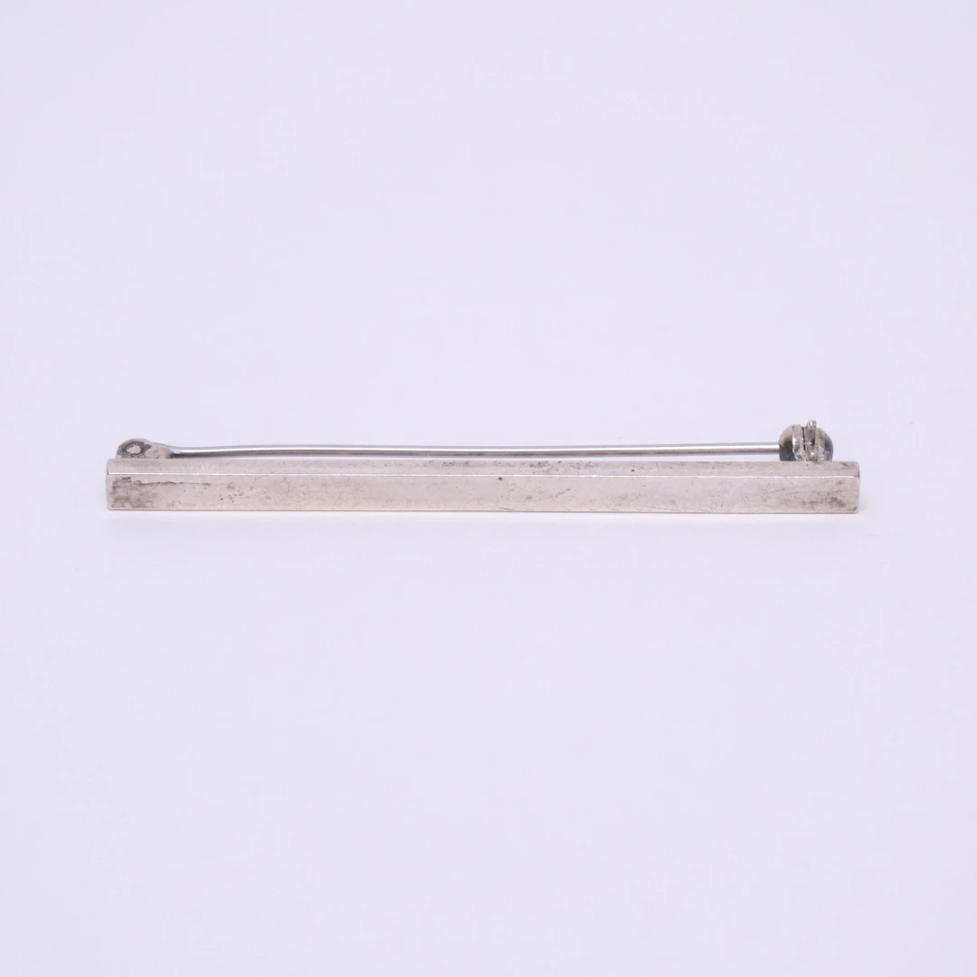 WIWEN NILSSON. BROSCH, SILVER, REKTANGULÄR FORM, LUND 1968.