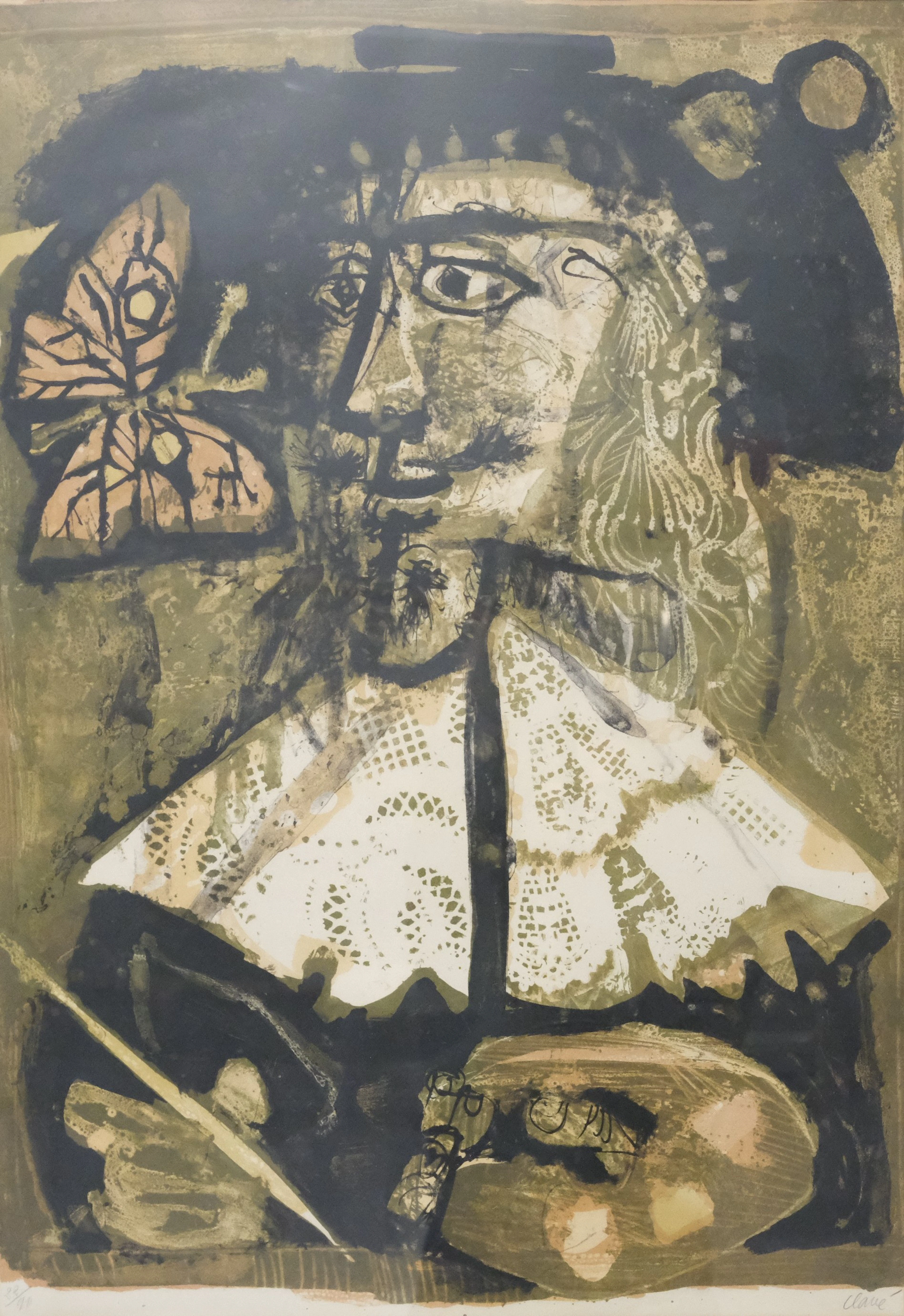 ANTONI CLAVÉ. "LE PEINTRE FLAMAND", LITOGRAFI.