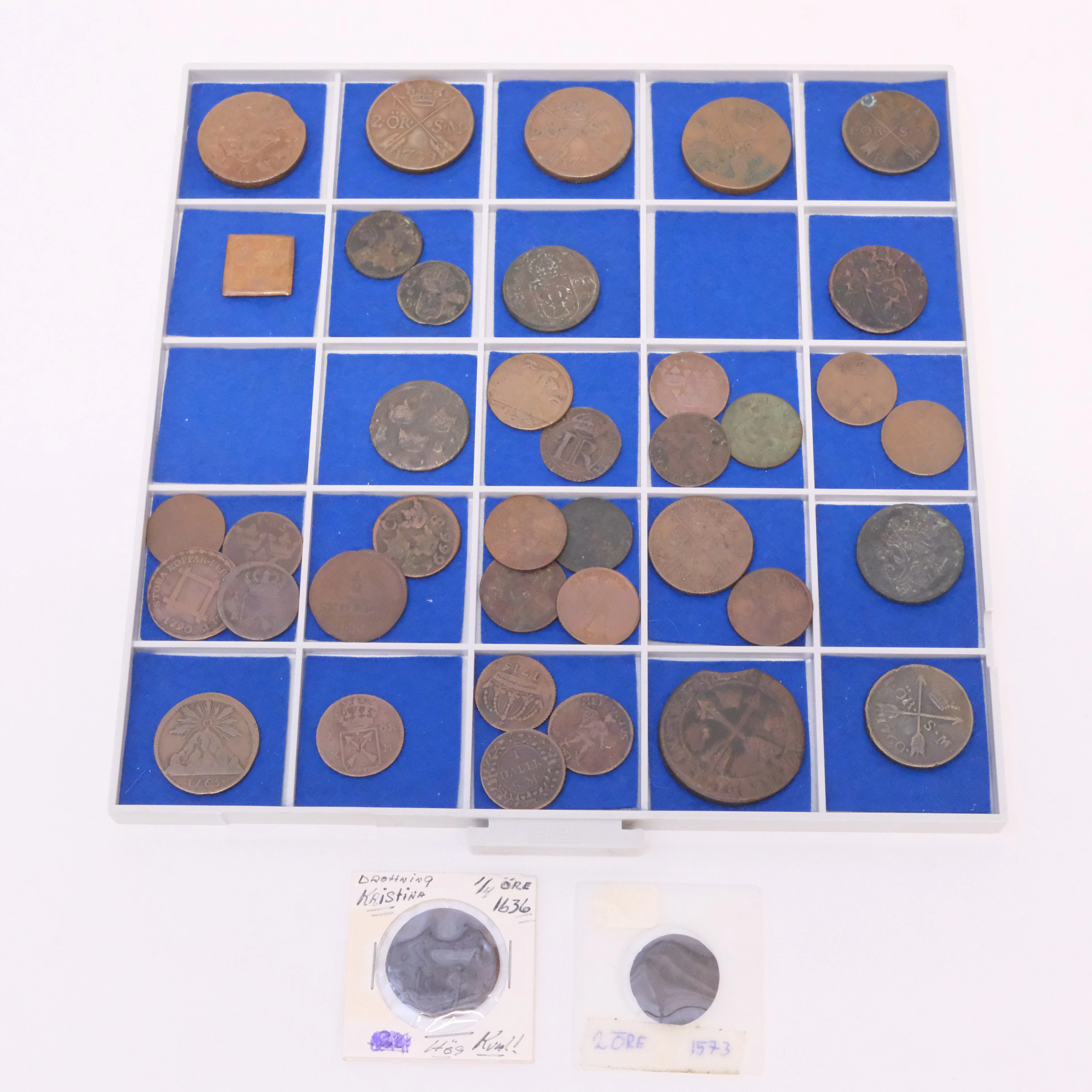 SAMLING SVENSKA KOPPARMYNT, 1500-TAL, 16OO-TAL OCH 1700-TAL.