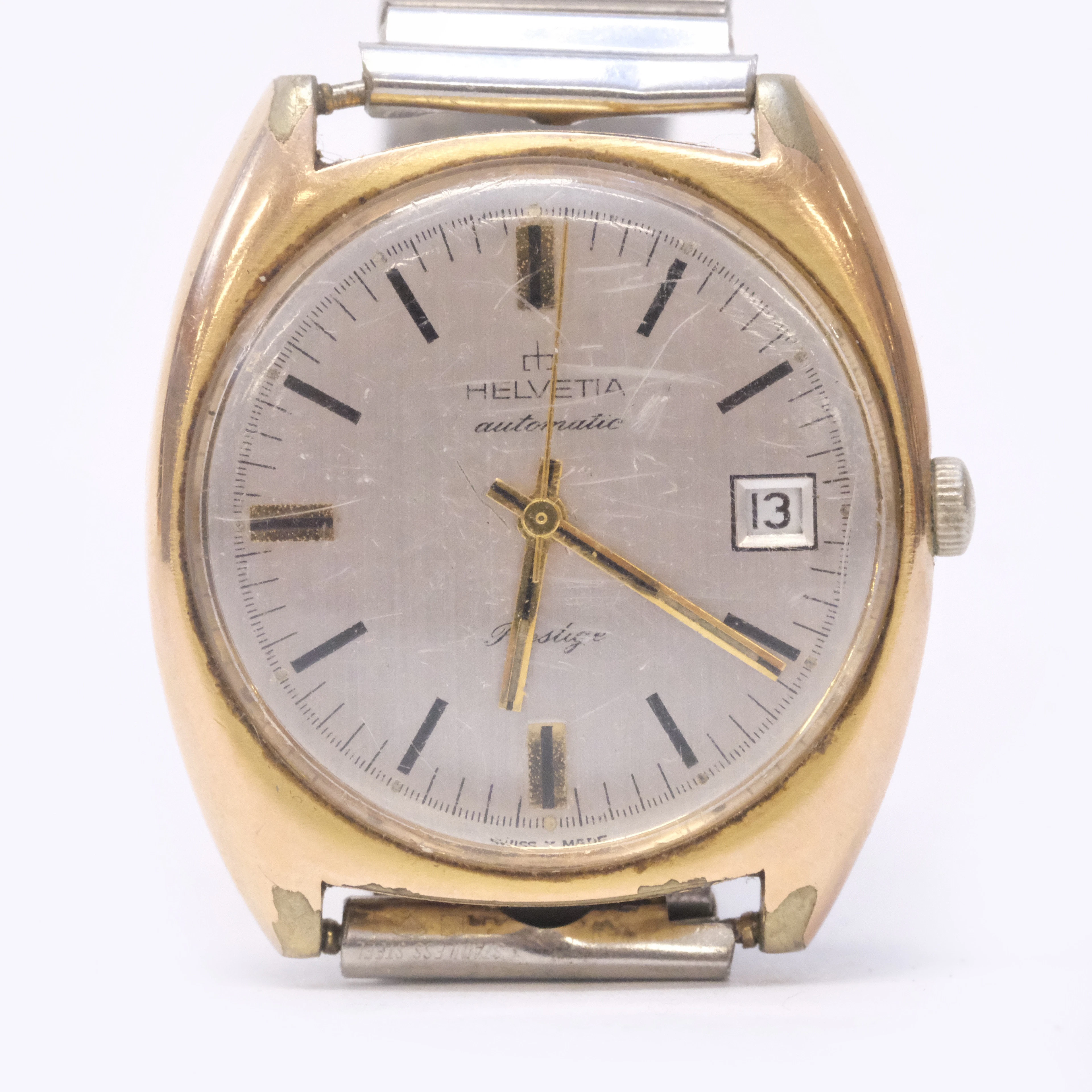 HELVETIA. ARMBANDSUR, "PRESTIGE". AUTOMATIC. 1960/70-TAL.