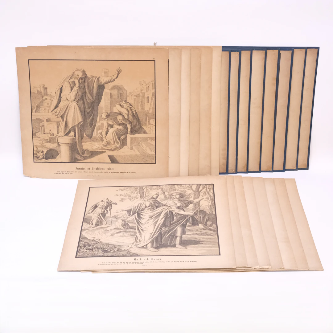 LITOGRAFISKA PLANSCHER. 22 DELAR.