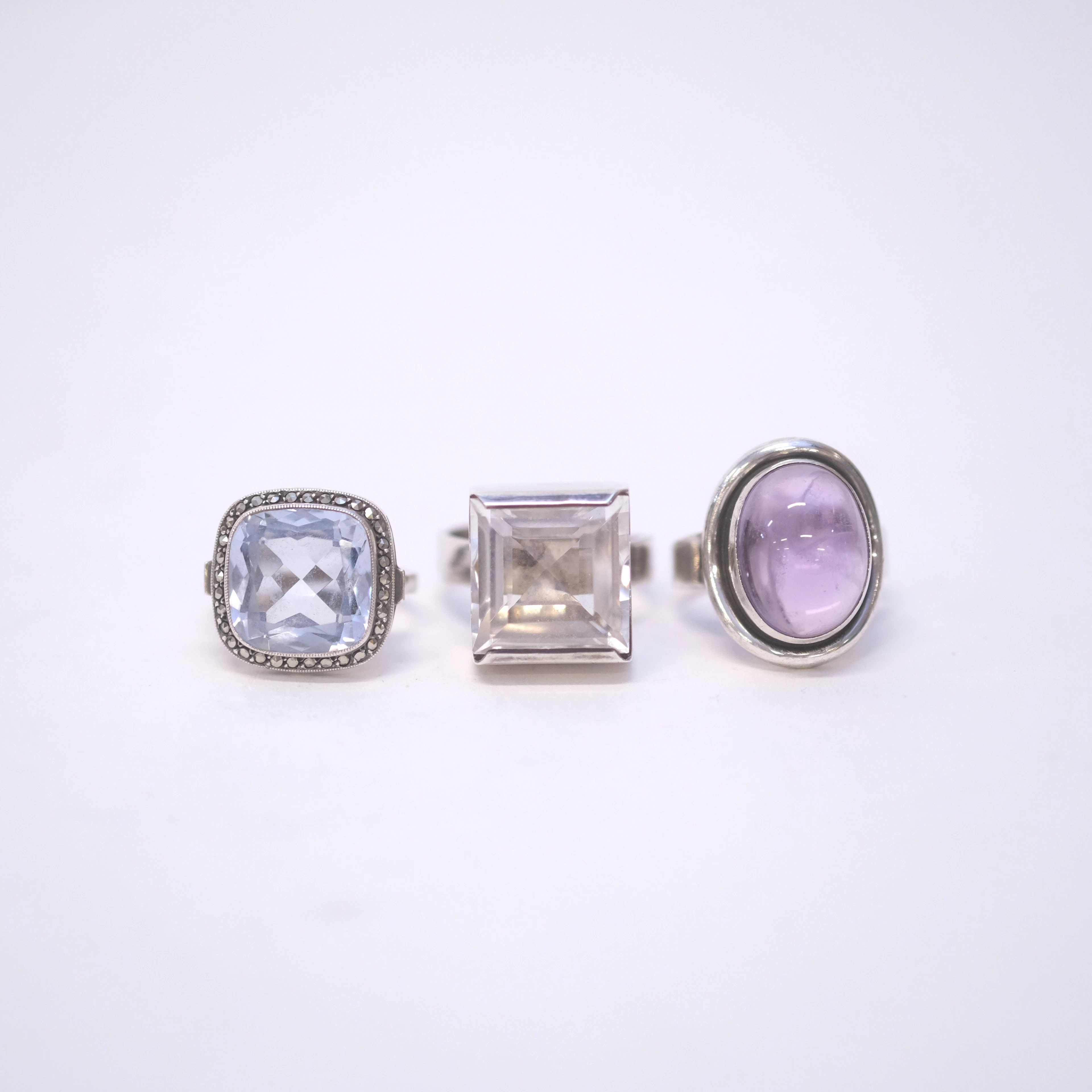 RINGAR, SILVER, TRE STYCKEN.