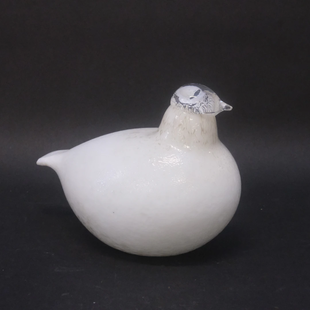 OIVA TOIKKA. GLASSKULPTUR, FÅGEL / FJÄLLRIPA, NUUTAJÄRVI.