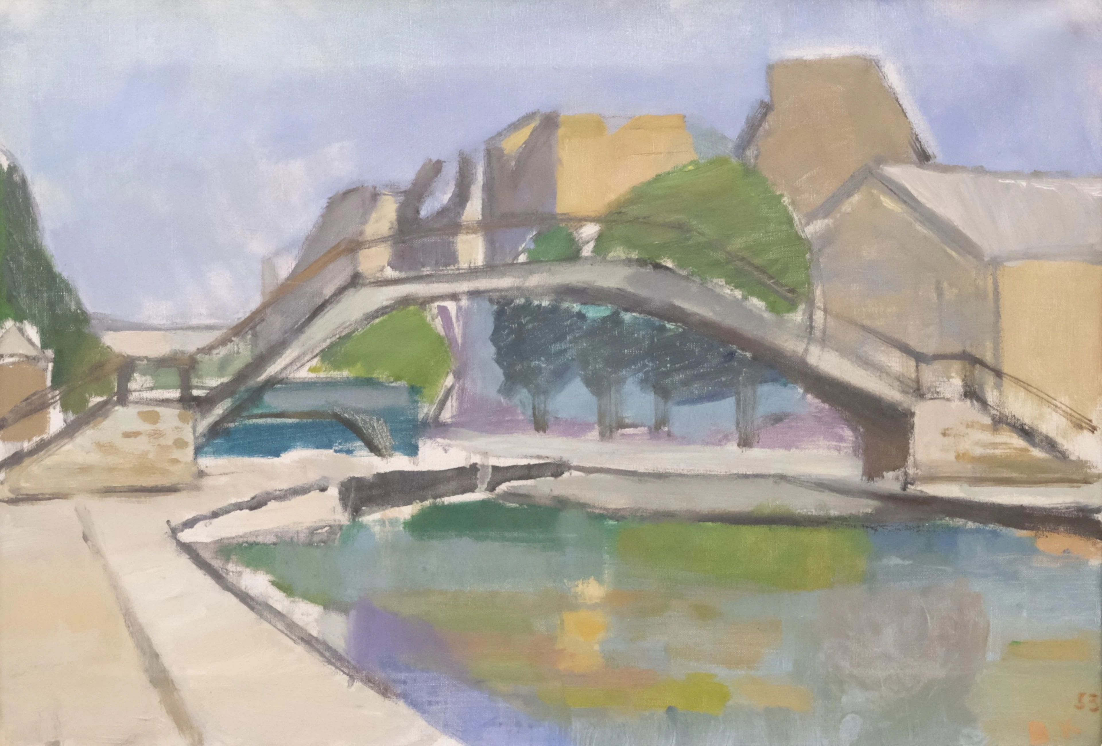 BRITA AF KLERCKER. BRO ÖVER CANAL SAINT MARTIN, PARIS, NUMERA "PASSERELLE
