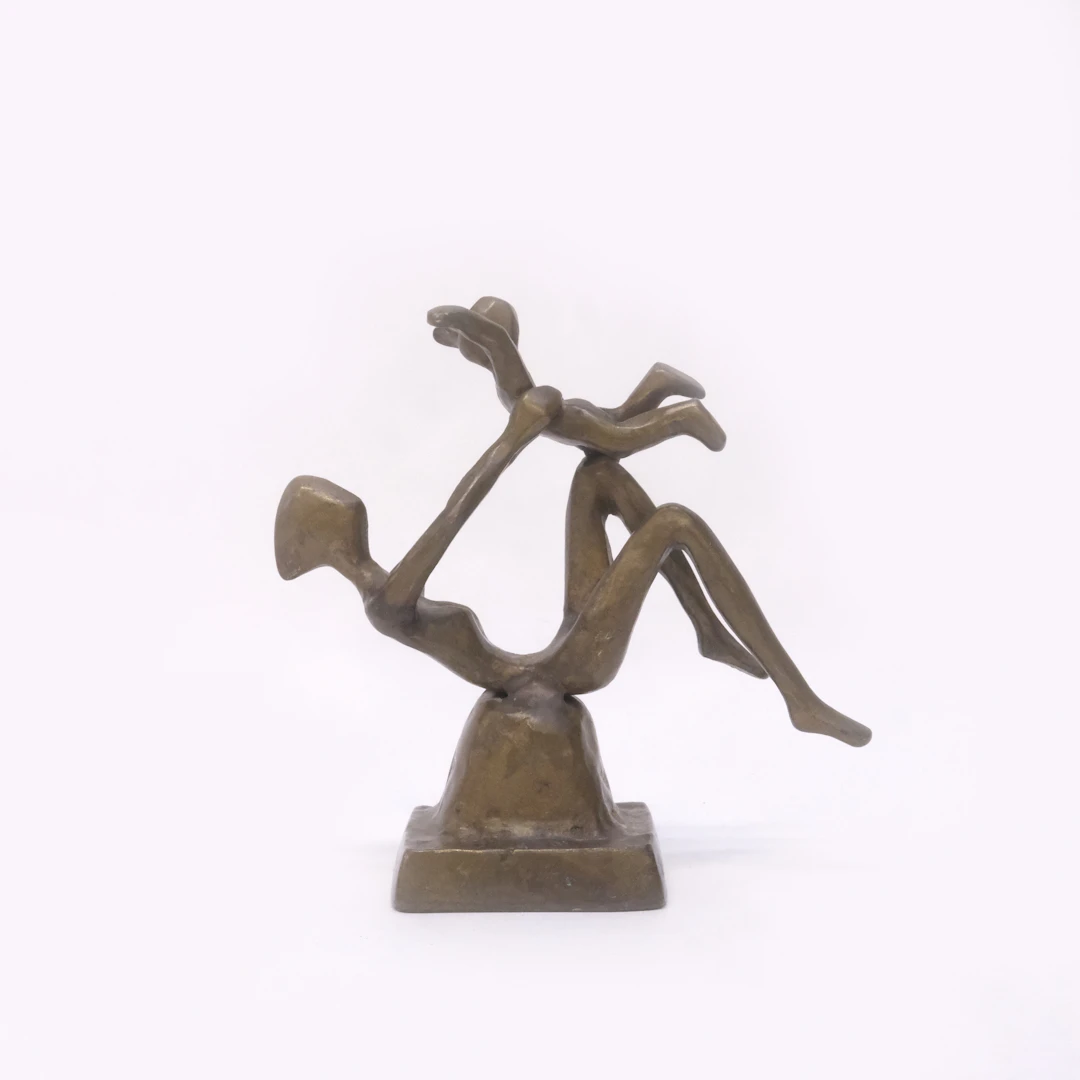 SKULPTUR, "MOR OCH BARN", BRONS.