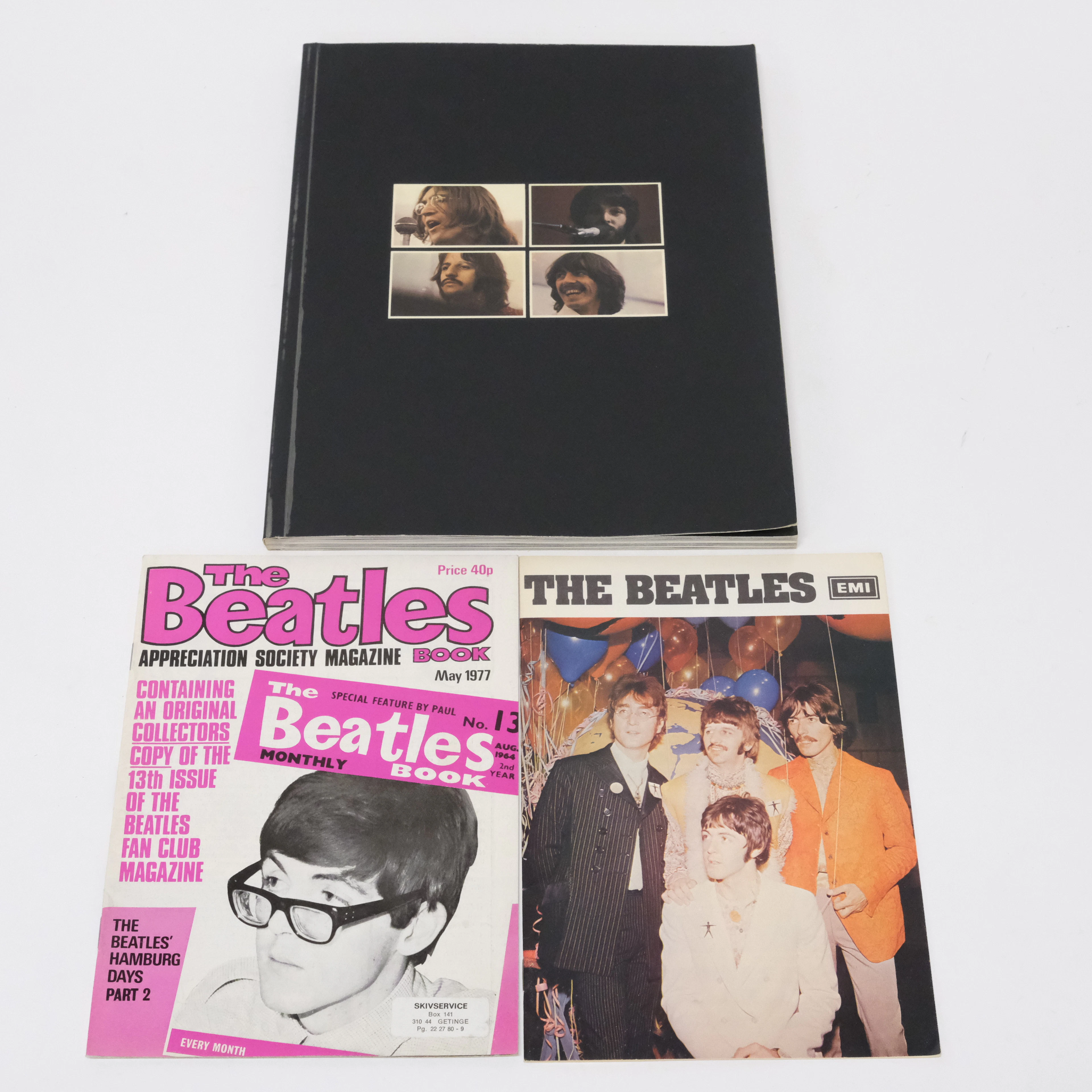 THE BEATLES MEMORABILIA, BOK OCH TIDSSKRIFTER, TRE DELAR.