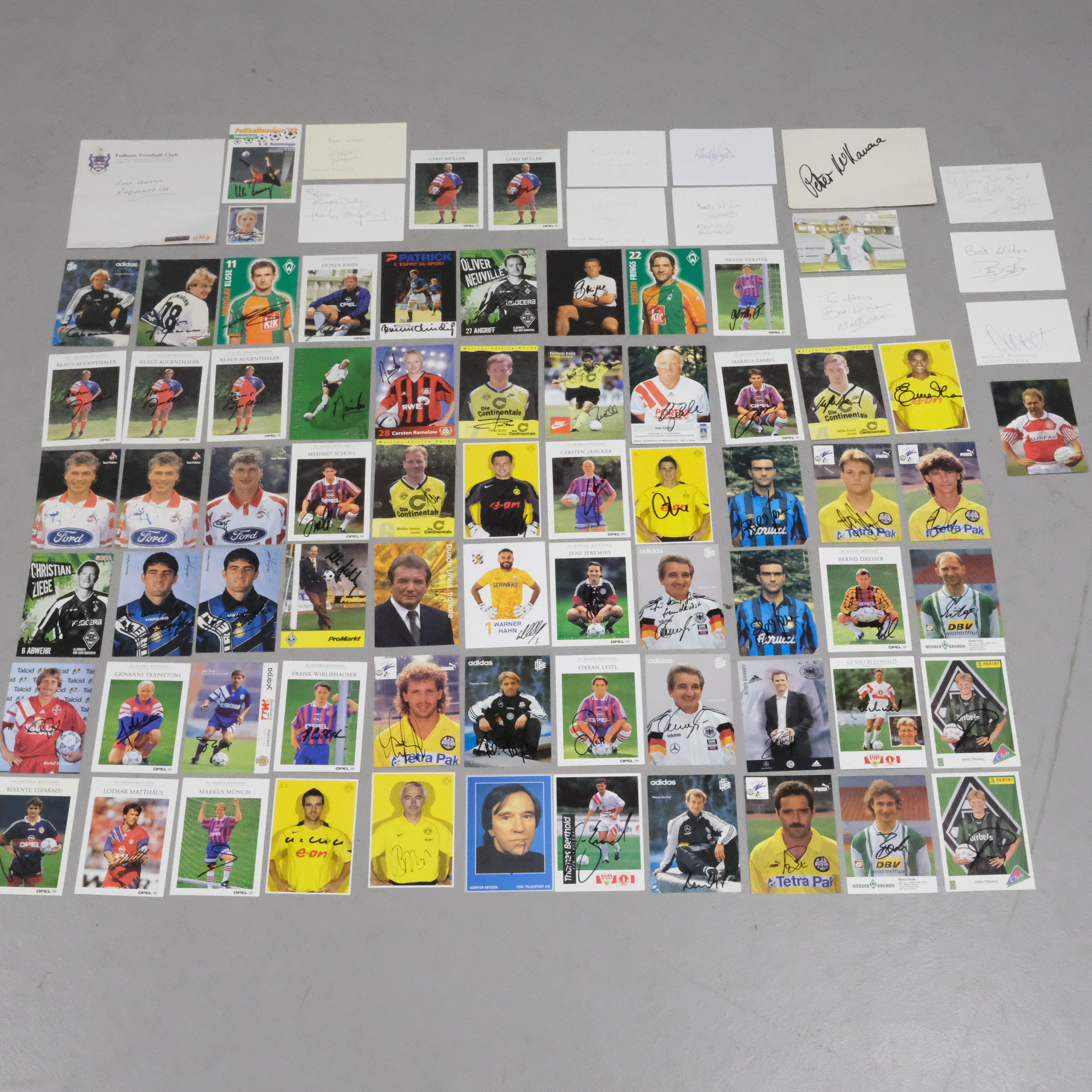 SAMLING AUTOGRAFER, FOTBOLLSSPELARE.