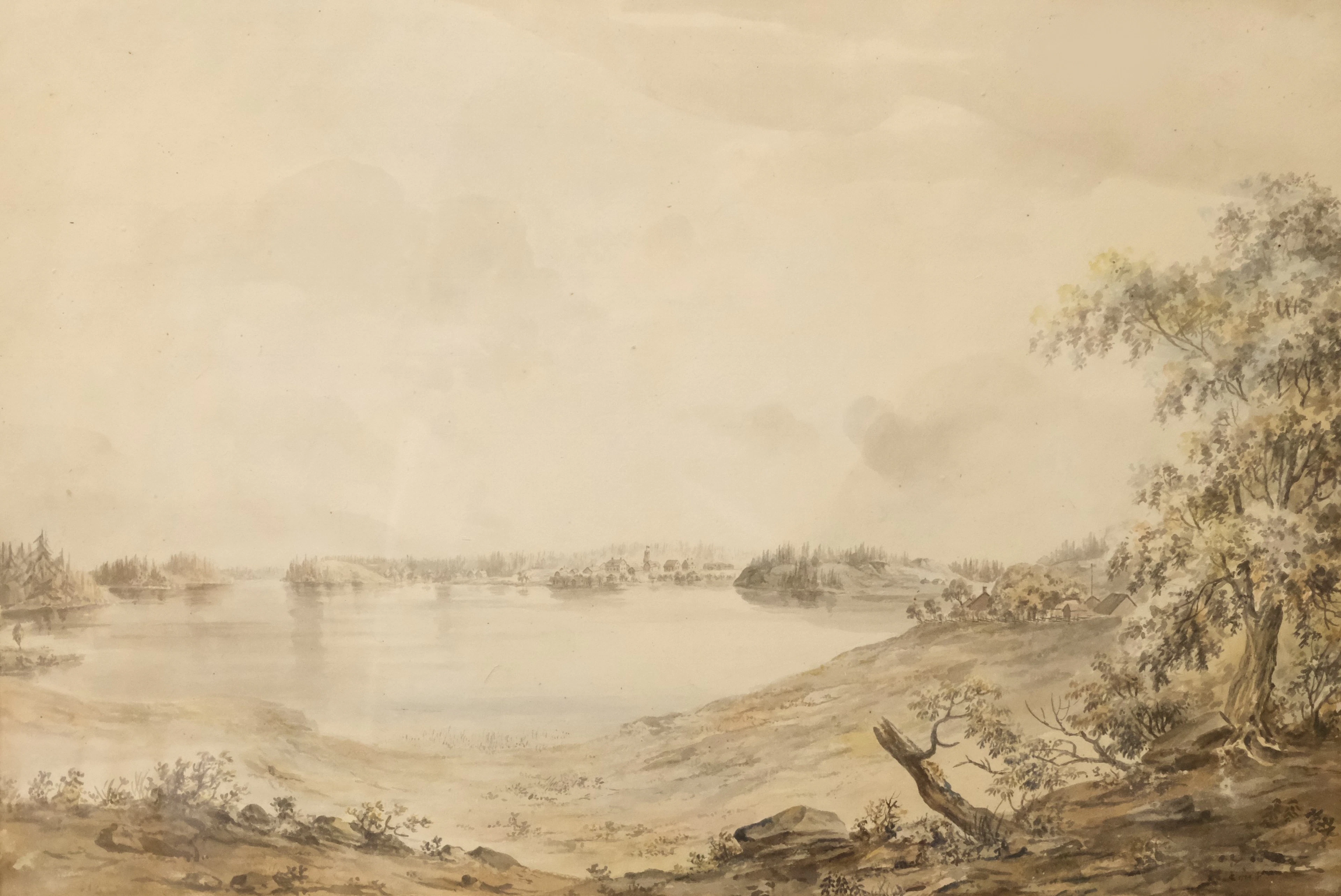 JONAS CARL LINNERHIELM. BRUKSSAMHÄLLE INVID SJÖ.