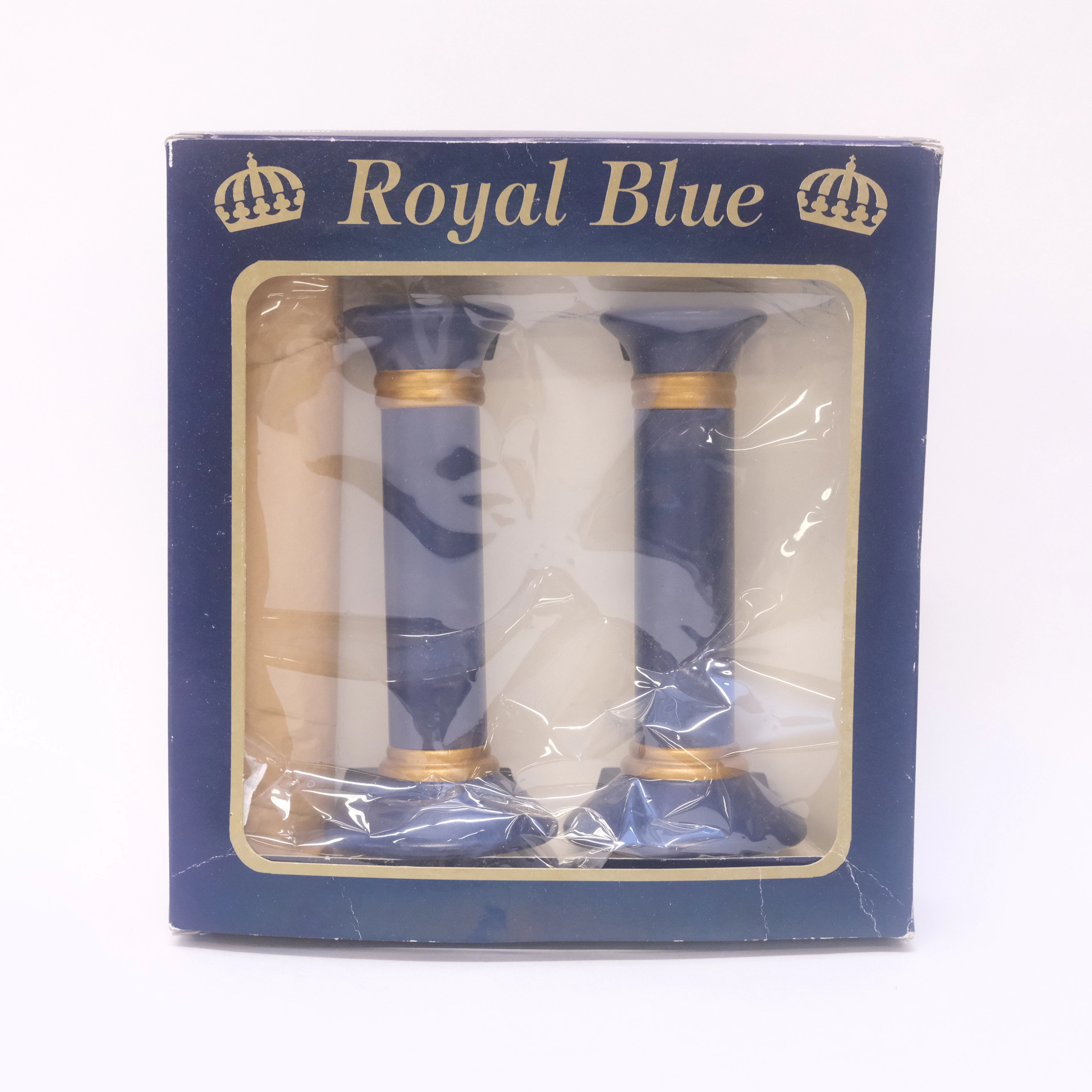 ERIC DALMAS. TRÄLJUSSTAKAR, ETT PAR. "ROYAL BLUE".