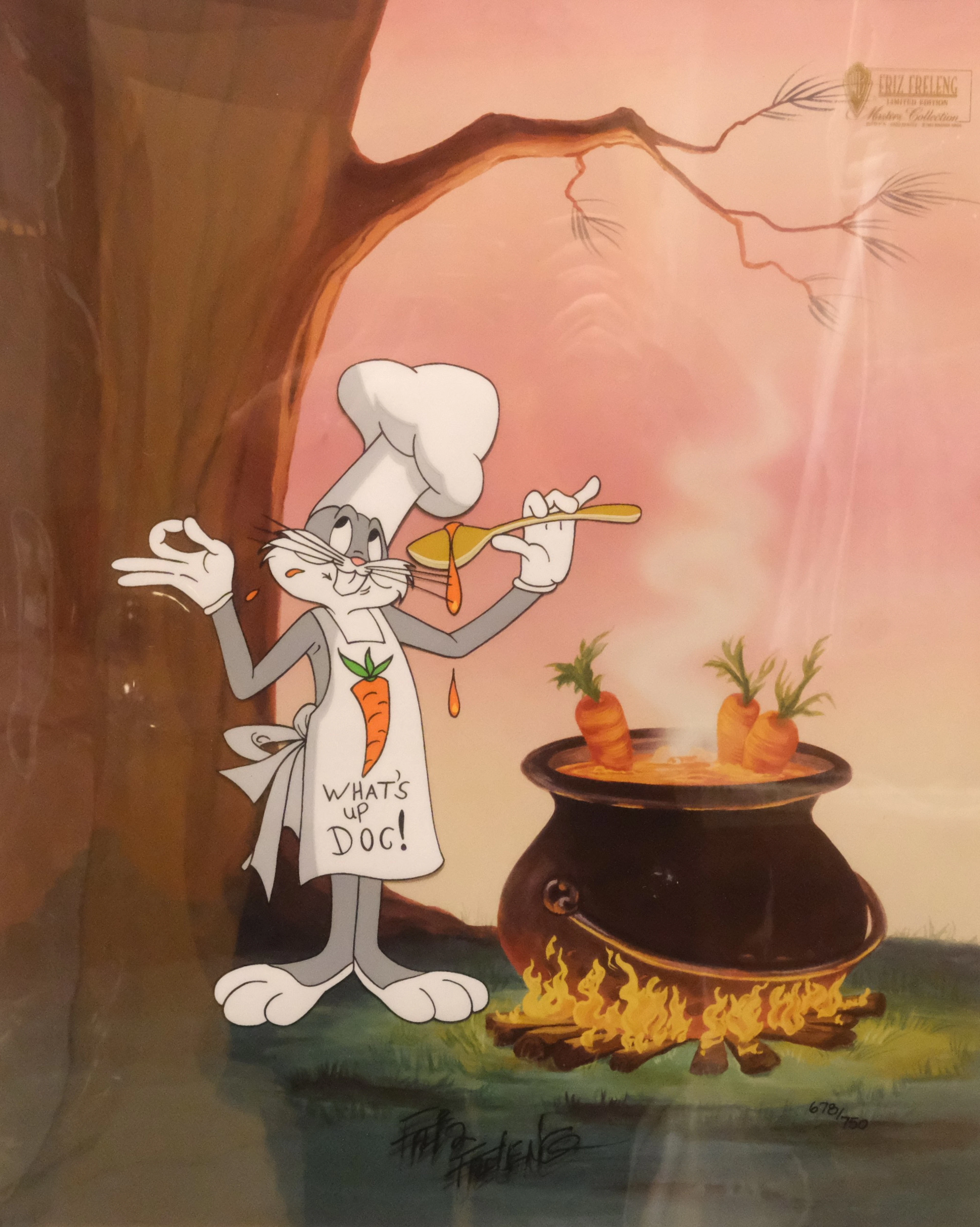 FRIZ FRELENG. ANIMATIONSCEL. "RABBIT STEW". LIMITED EDITION. UTGIVNINGSÅR 1992.