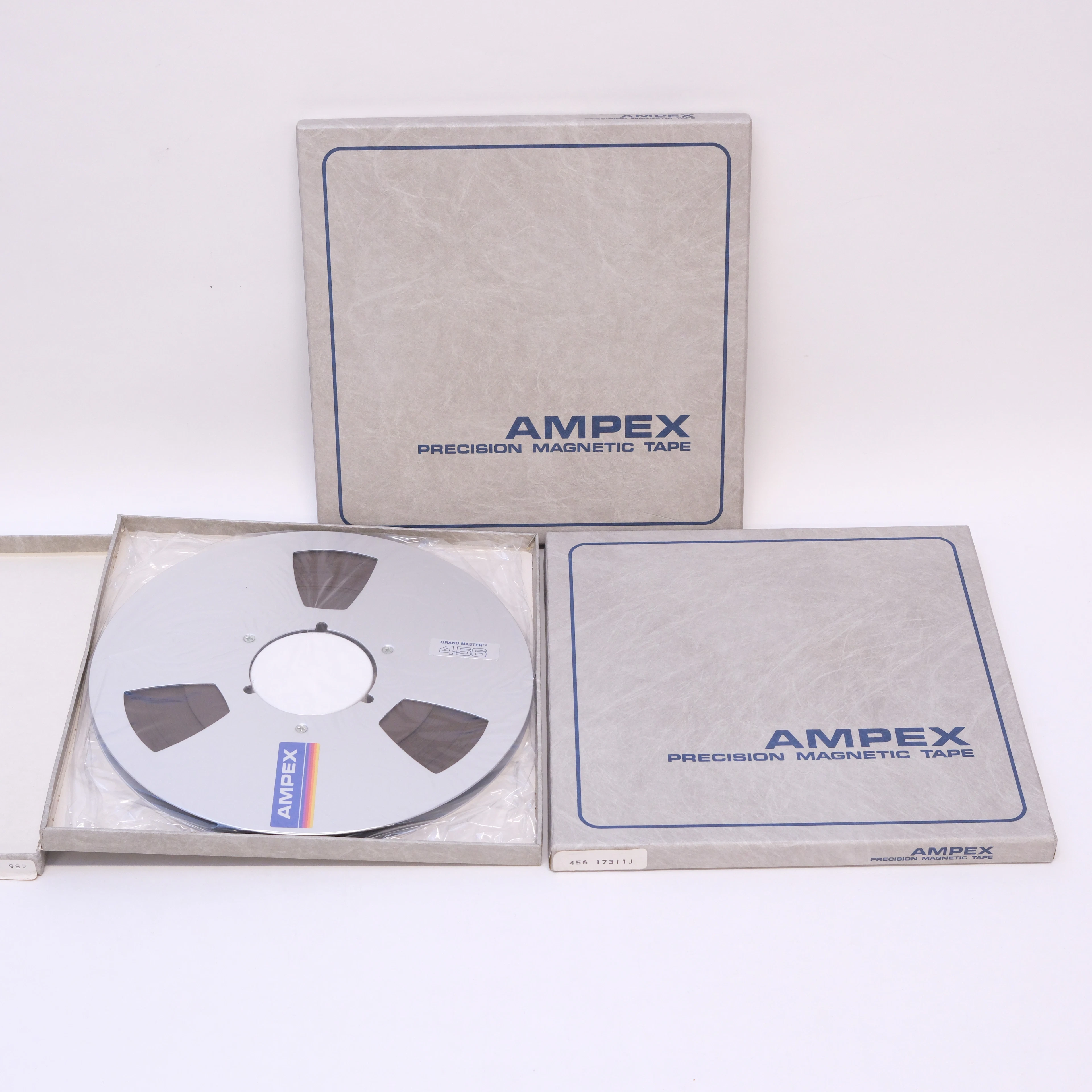 TRE OBRUKADE RULLBAND, AMPEX, GRAND MASTER 456.