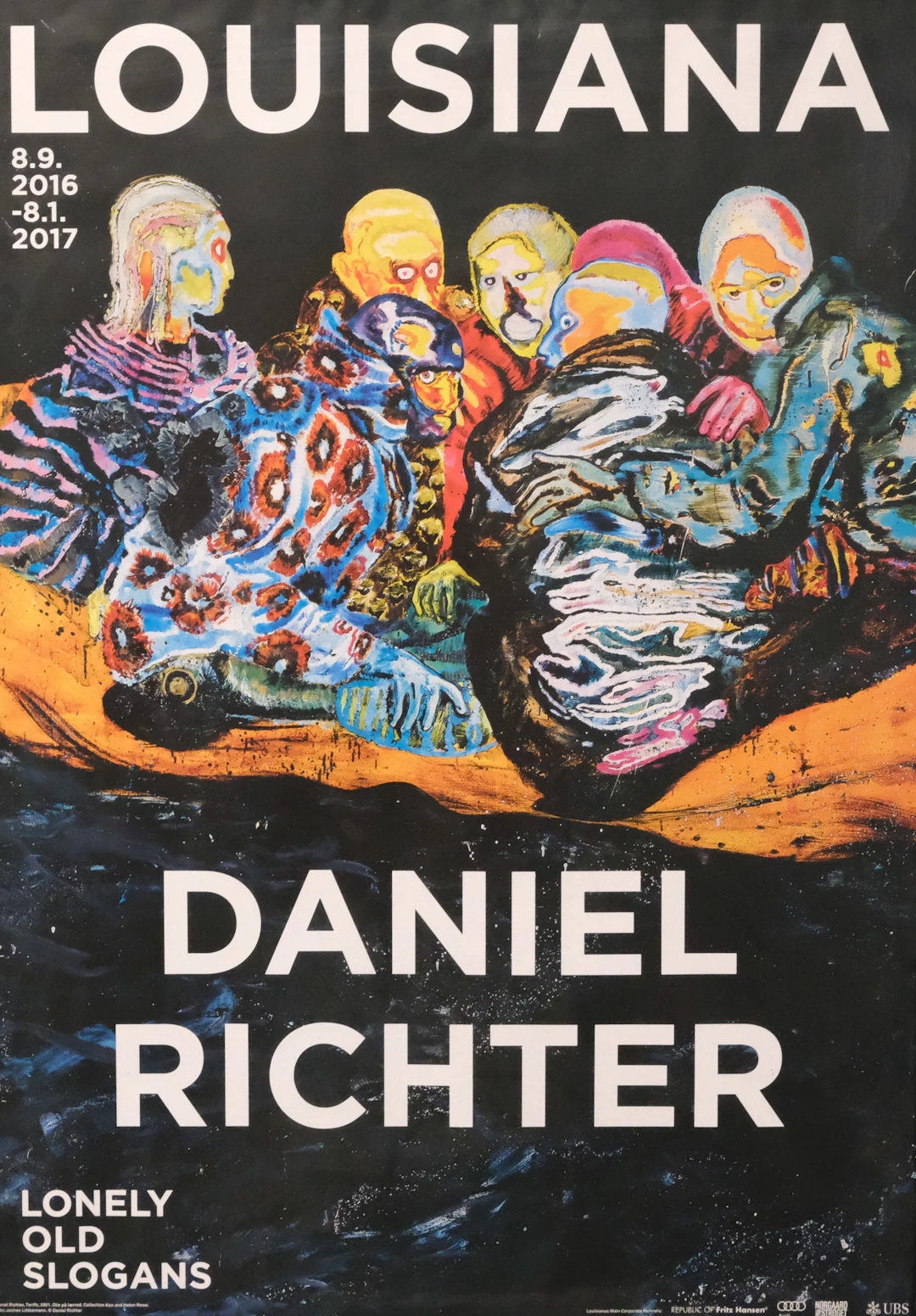 DANIEL RICHTER. UTSTÄLLNINGSPLANSCH. "LONELY OLD SLOGANS".