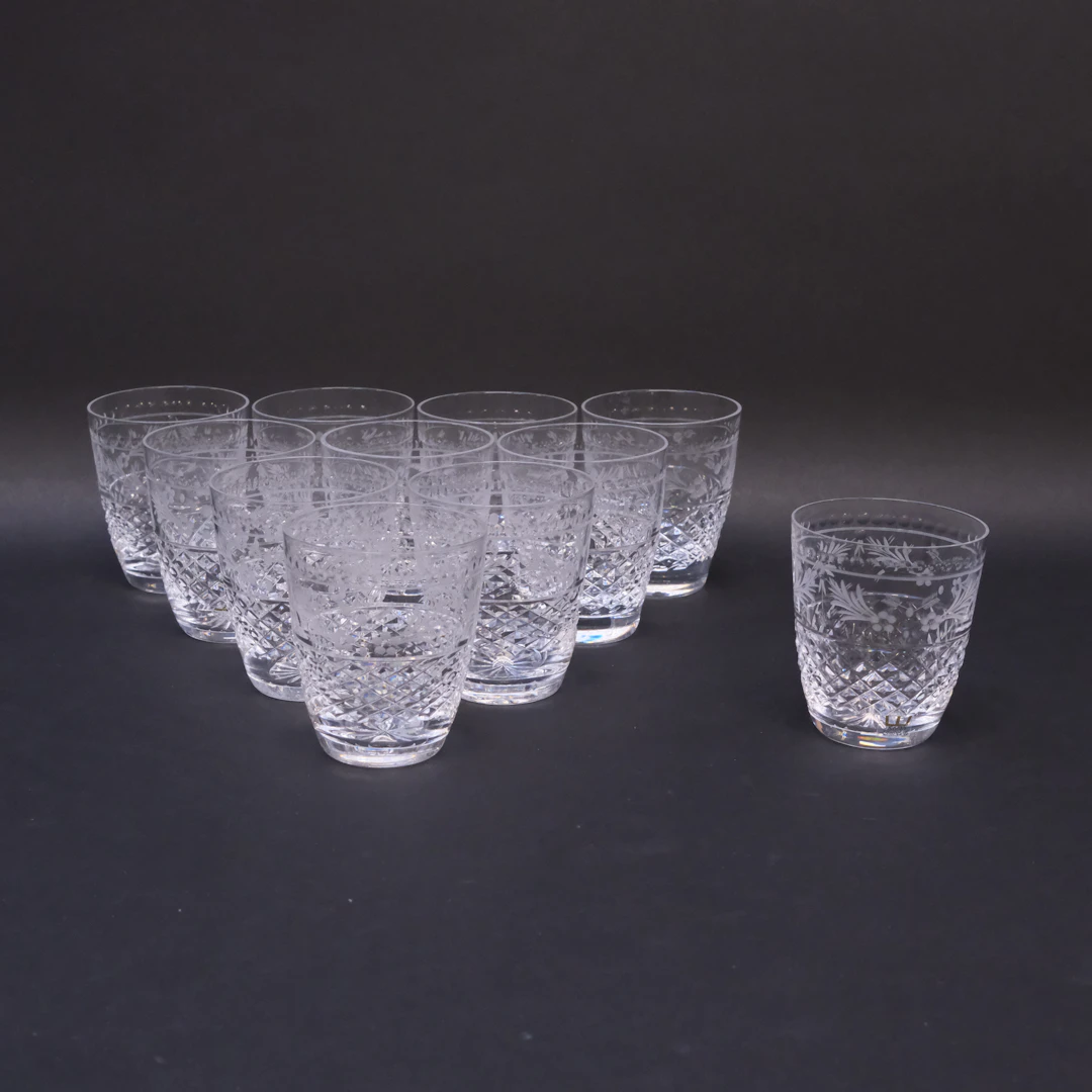 FRITZ KALLENBERG. SELTERGLAS, "ELVIRA MADIGAN", KOSTA, 11 DELAR.
