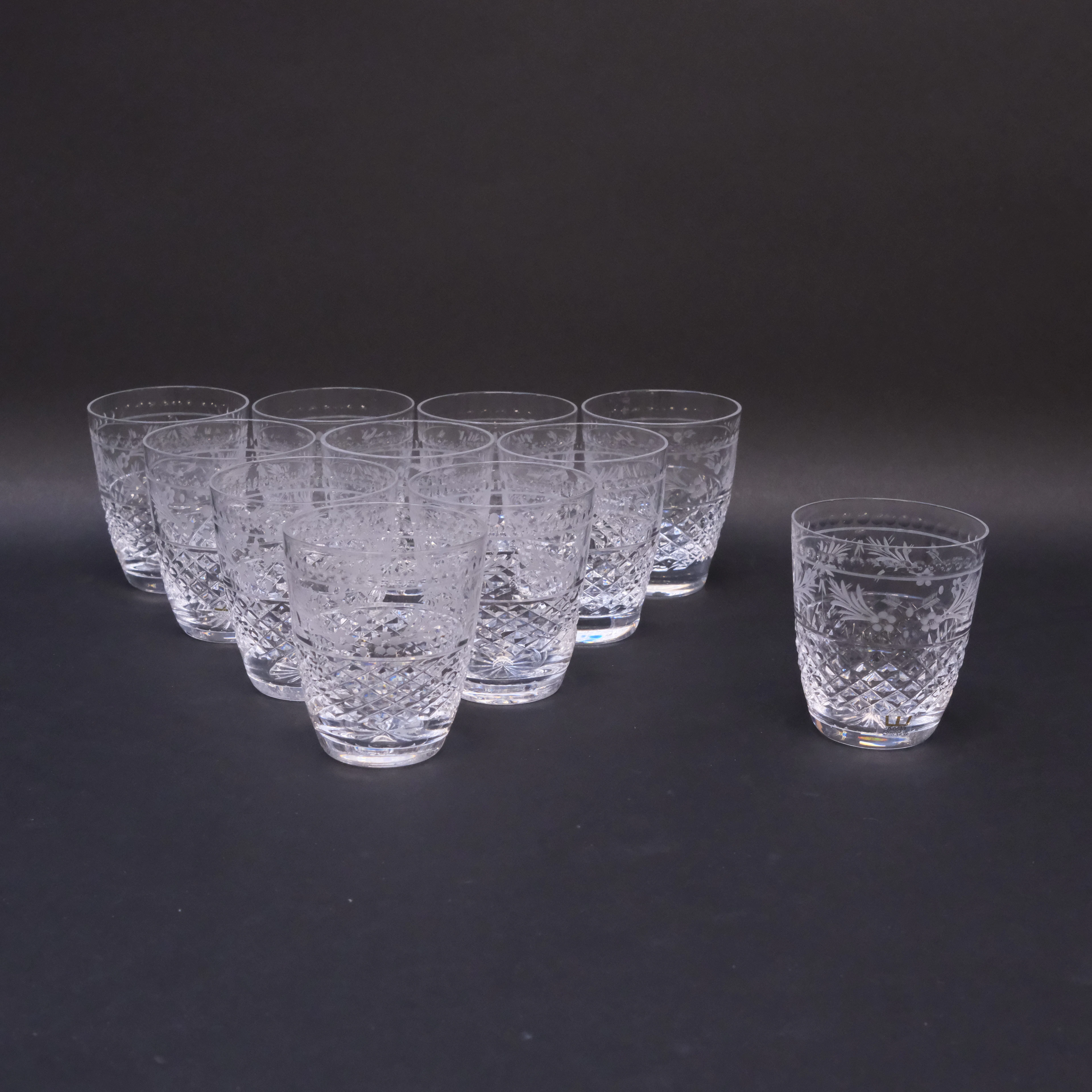 FRITZ KALLENBERG. SELTERGLAS, "ELVIRA MADIGAN", KOSTA, 11 DELAR.