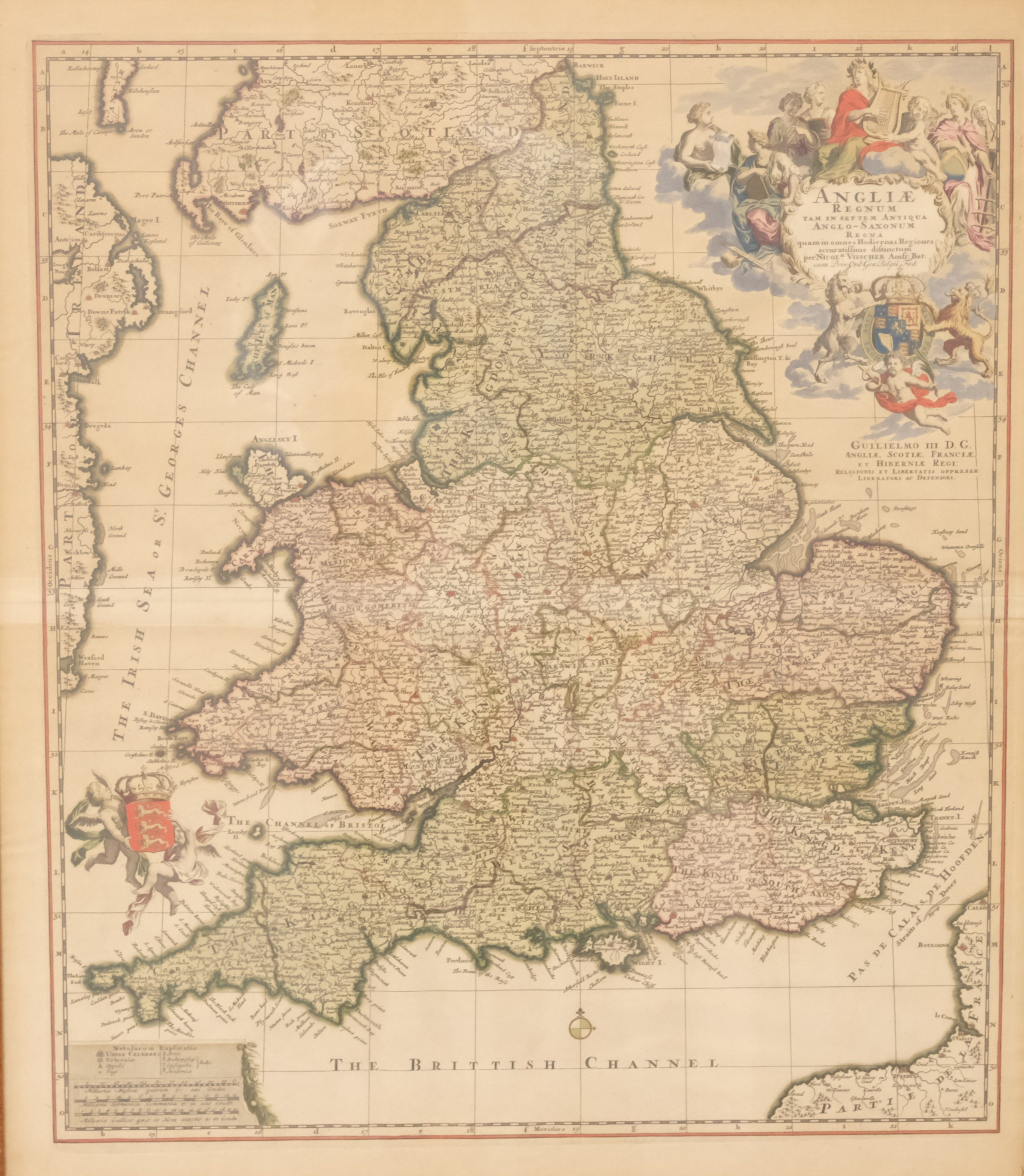 KARTA ÖVER ENGLAND, 1800- TAL.